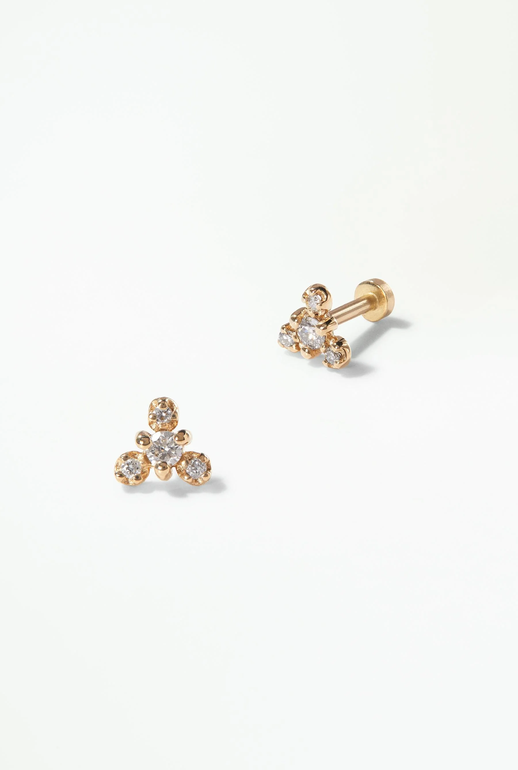 Diamond Burst Earring - Flat Back - Single