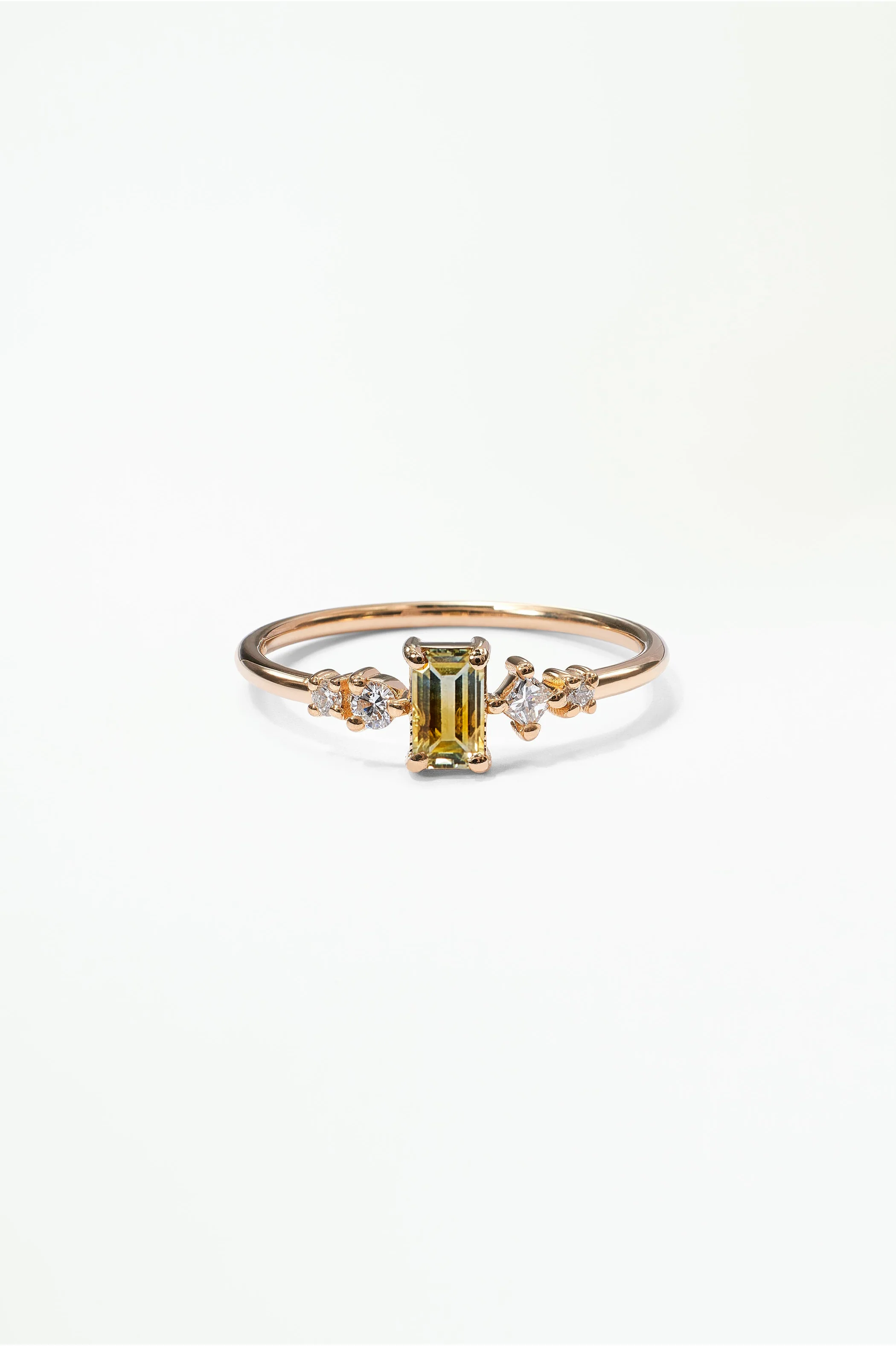 Emerald Cut Sapphire and Diamond Mosaic Ring No. 37 - Image 22