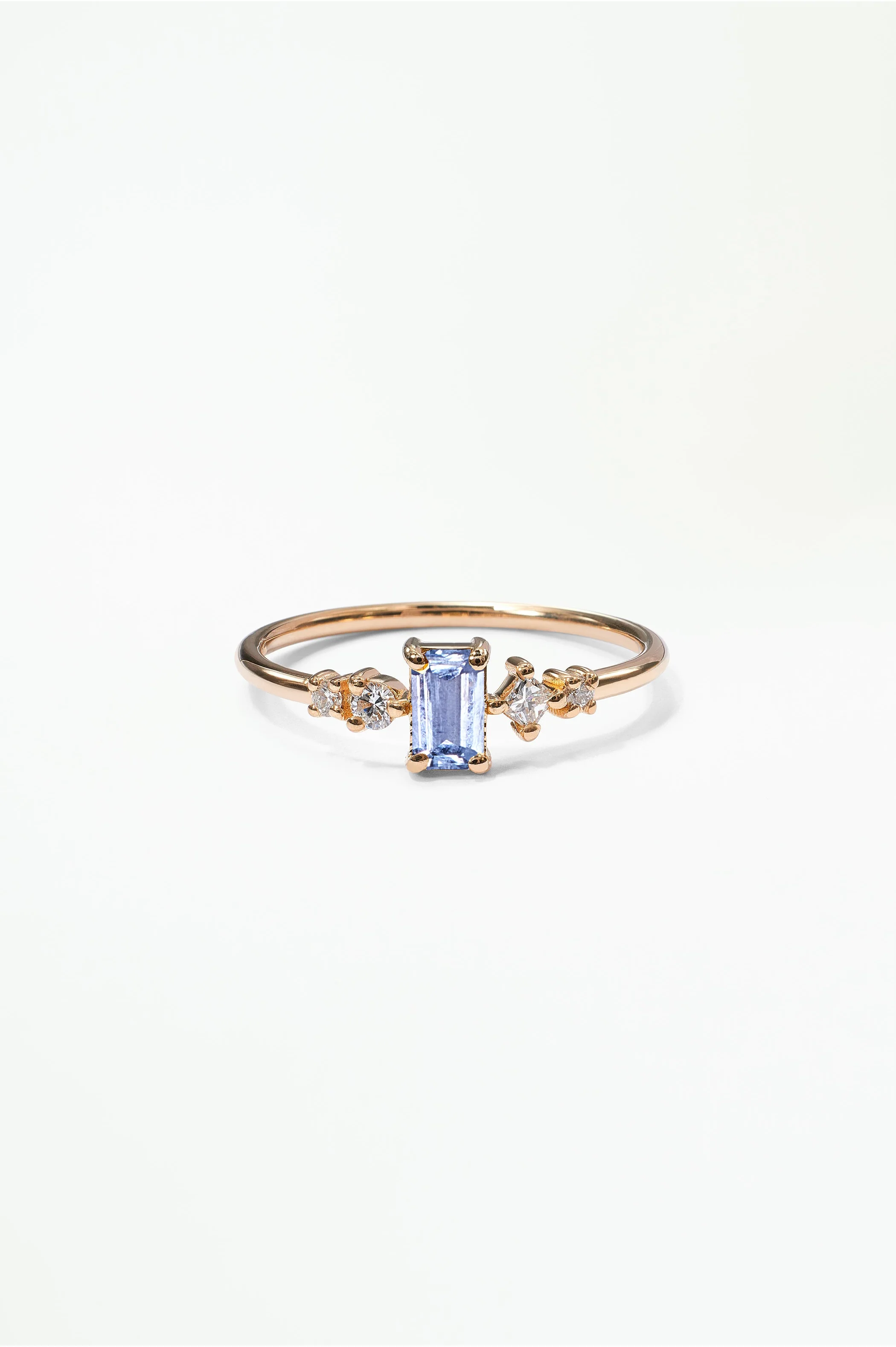 Emerald Cut Sapphire and Diamond Mosaic Ring No. 37 - Image 34