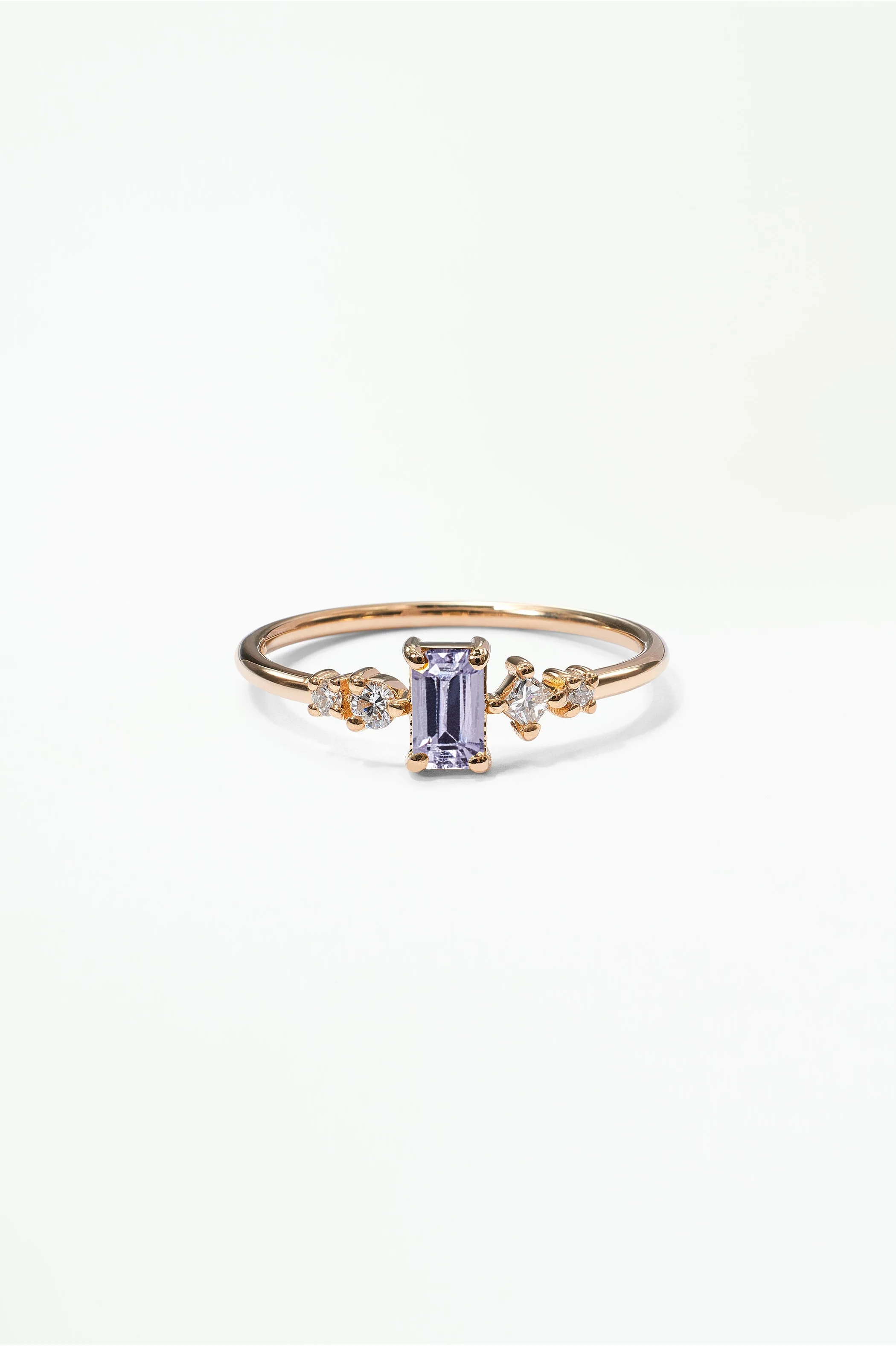 Emerald Cut Sapphire and Diamond Mosaic Ring No. 37 - Image 35