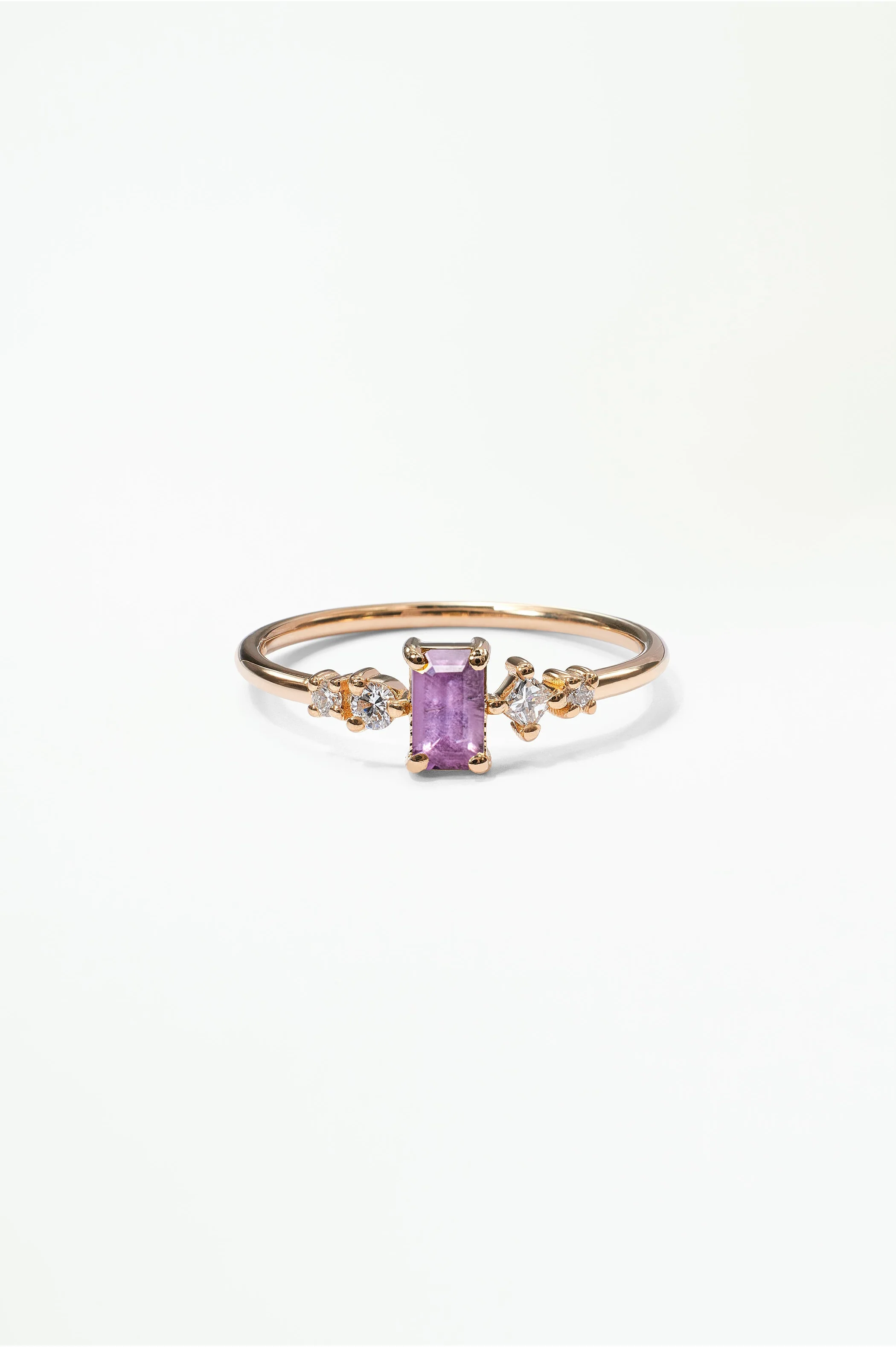 Emerald Cut Sapphire and Diamond Mosaic Ring No. 37 - Image 36
