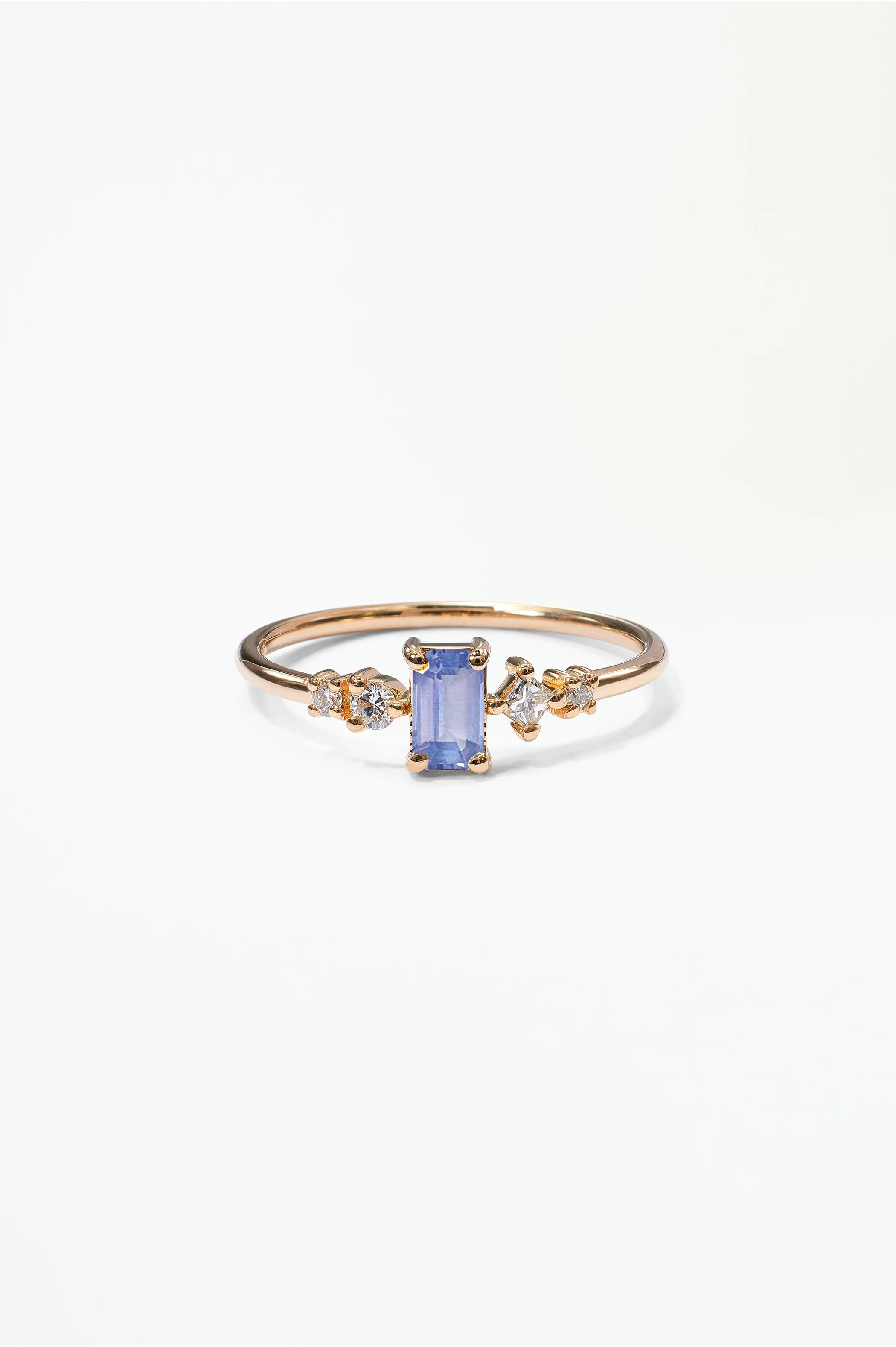 Emerald Cut Sapphire and Diamond Mosaic Ring No. 37 - Image 50