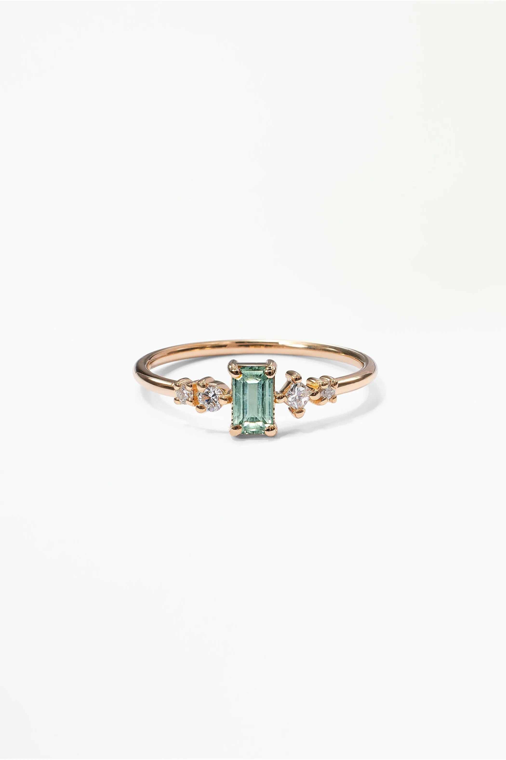 Emerald Cut Sapphire and Diamond Mosaic Ring No. 37 - Image 51