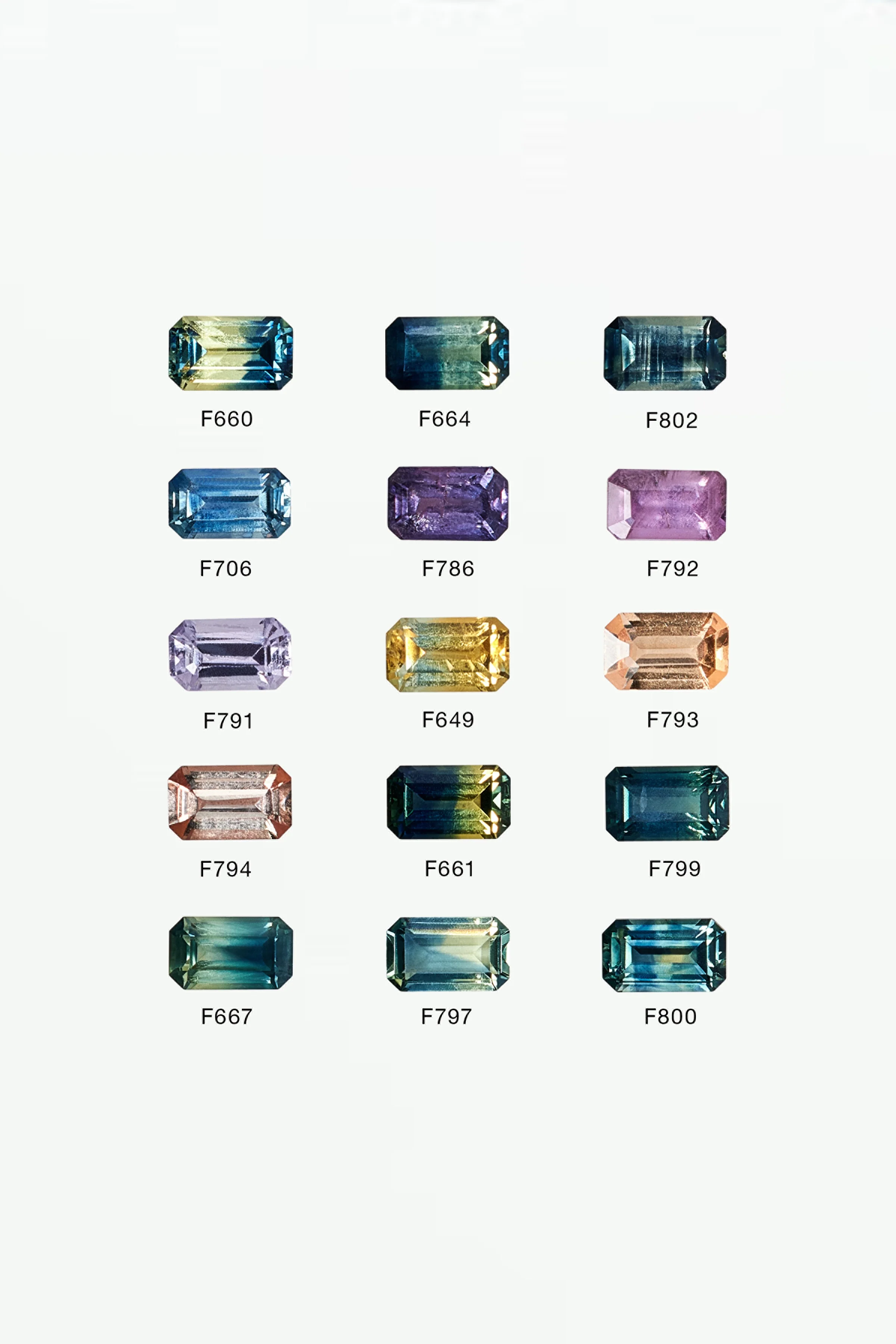 Emerald Cut Sapphire and Diamond Mosaic Ring No. 38 - Image 2