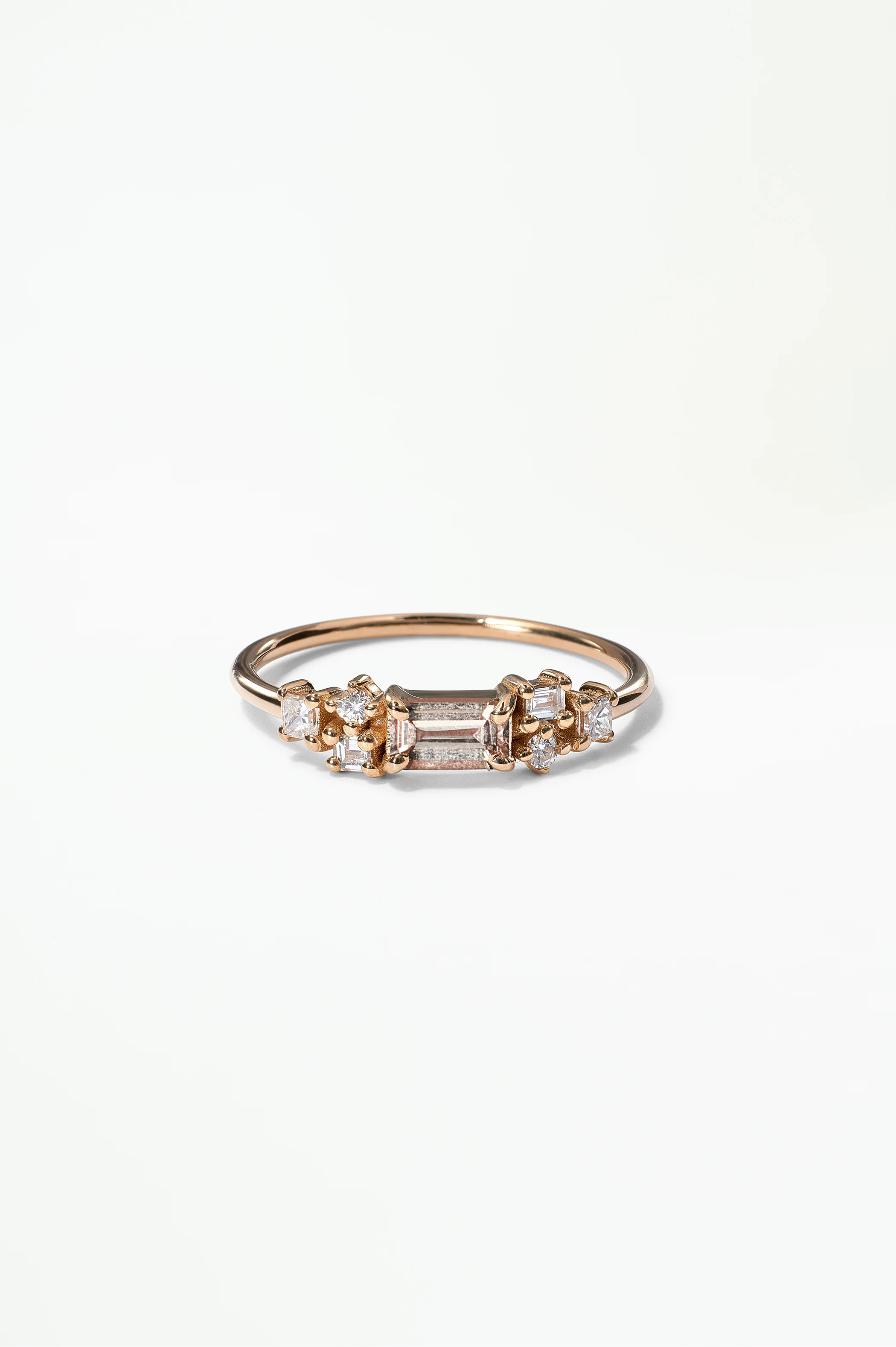 Emerald Cut Sapphire and Diamond Mosaic Ring No. 39 - Image 40