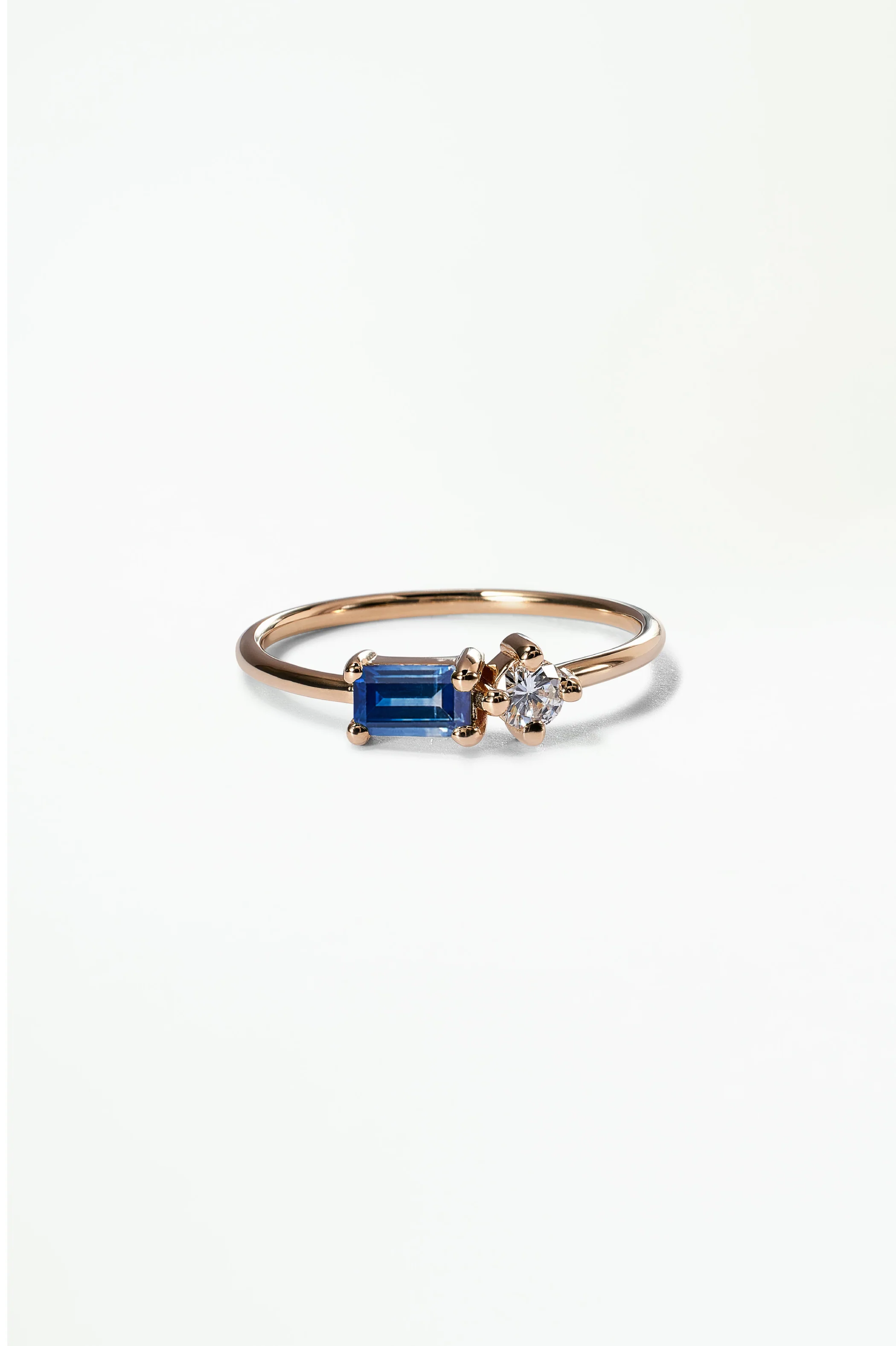 Emerald Cut Sapphire and Diamond Mosaic Ring No. 43 - Image 27