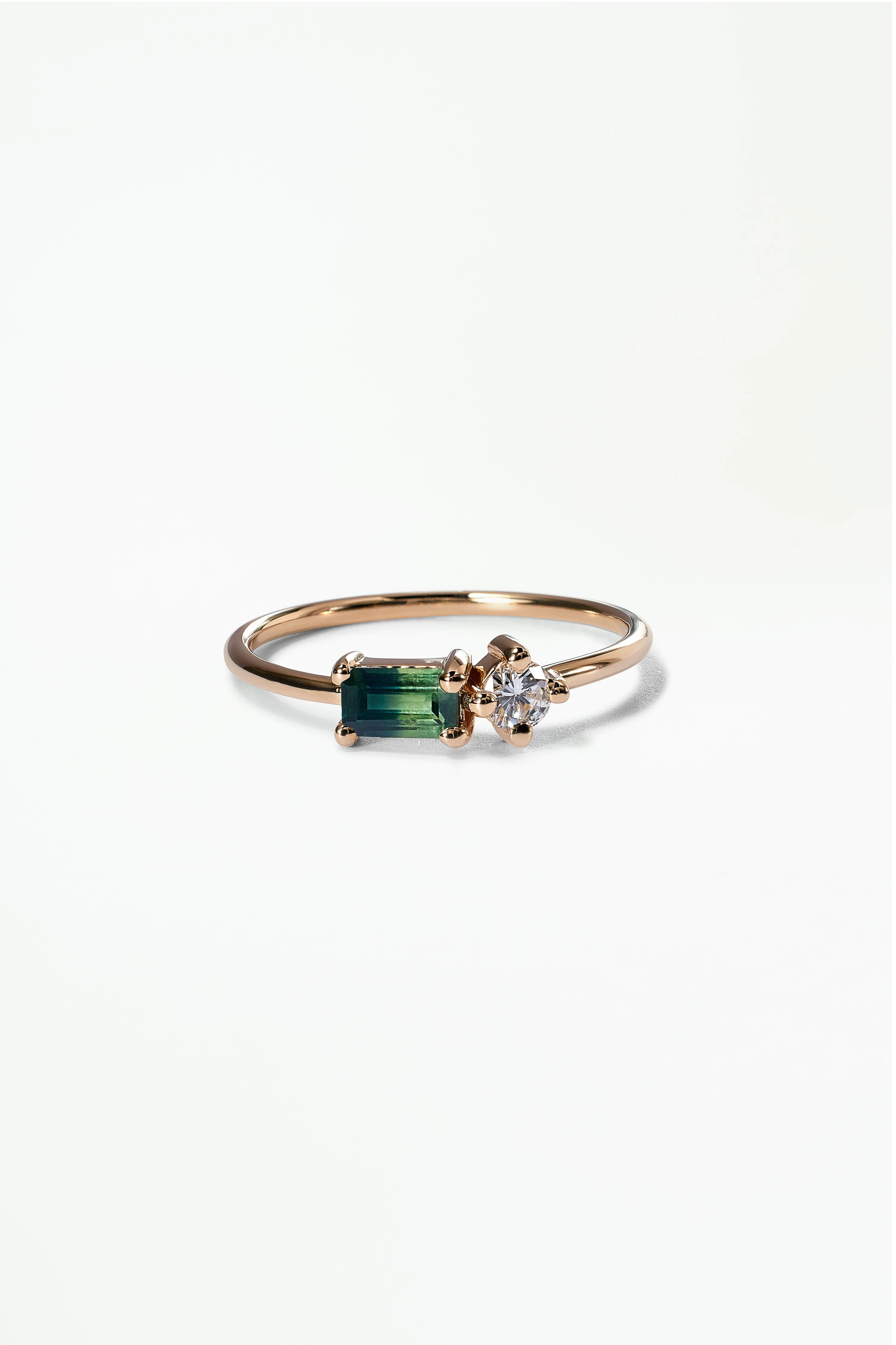 Emerald Cut Sapphire and Diamond Mosaic Ring No. 43 - Image 28