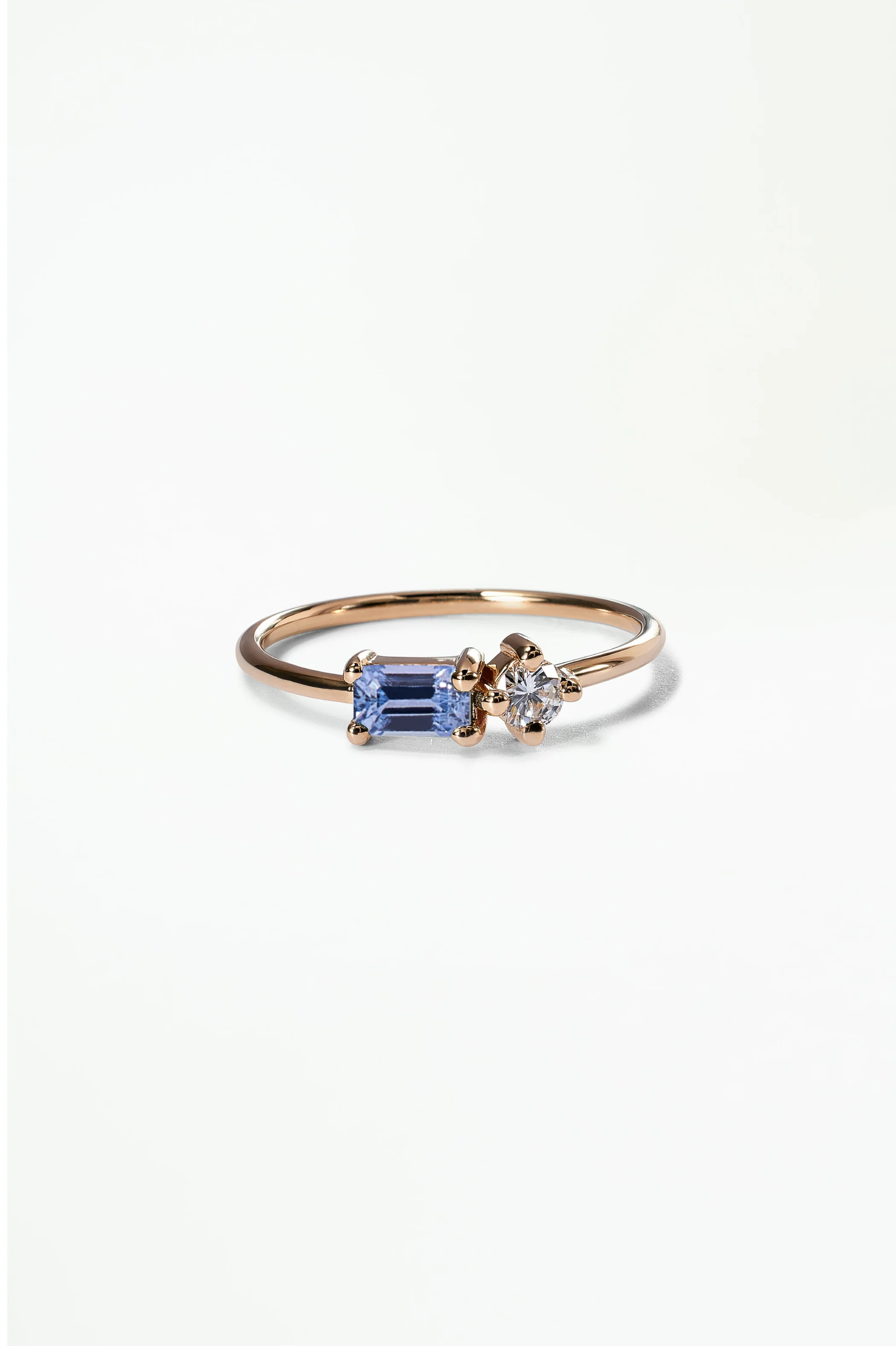 Emerald Cut Sapphire and Diamond Mosaic Ring No. 43 - Image 29