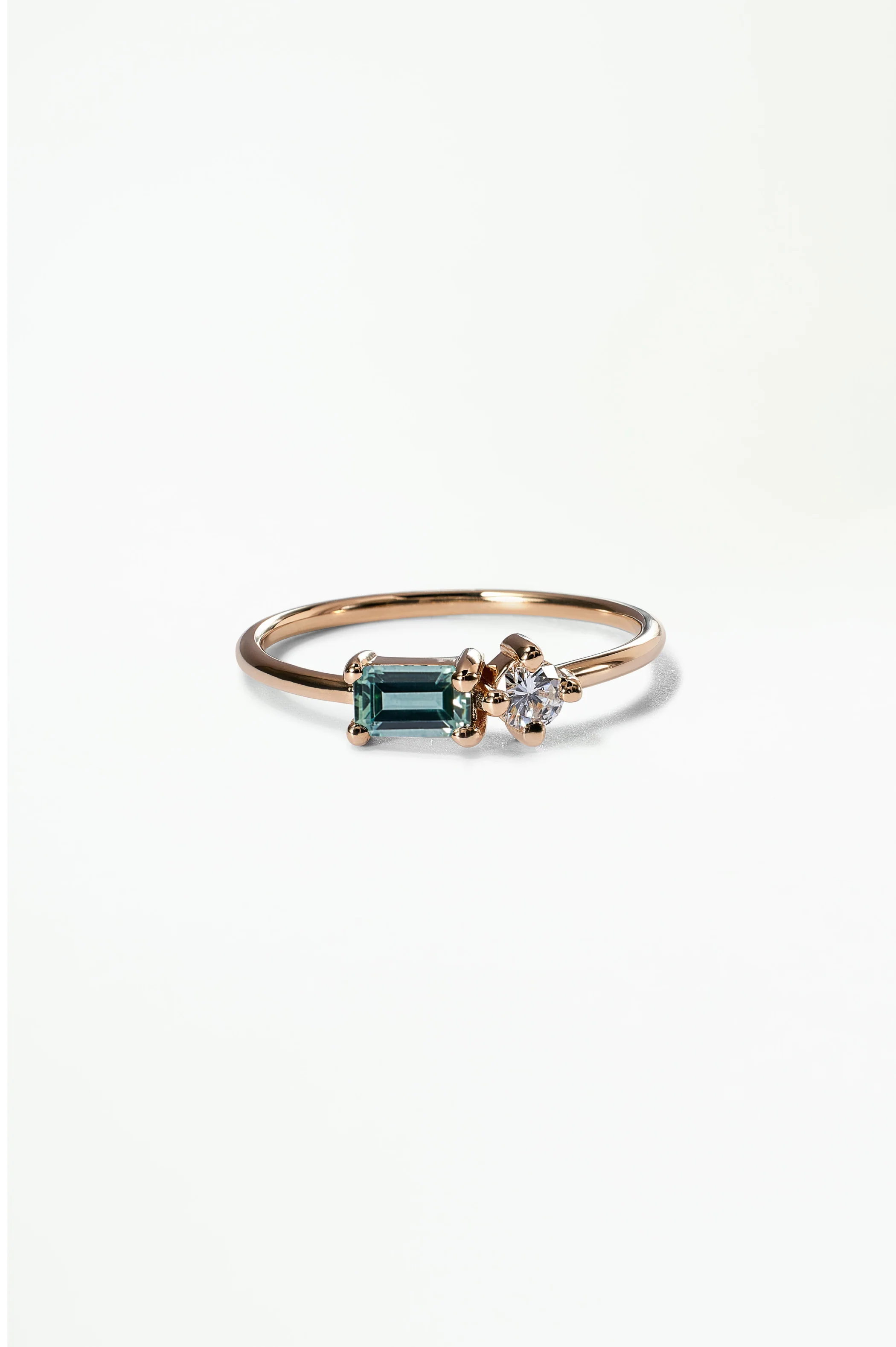 Emerald Cut Sapphire and Diamond Mosaic Ring No. 43 - Image 30