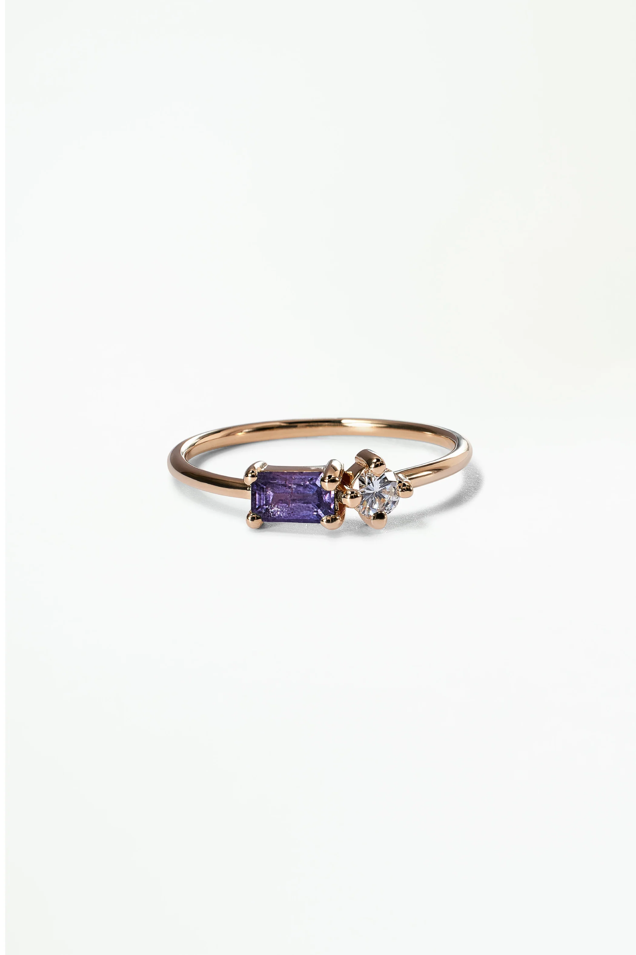 Emerald Cut Sapphire and Diamond Mosaic Ring No. 43 - Image 33