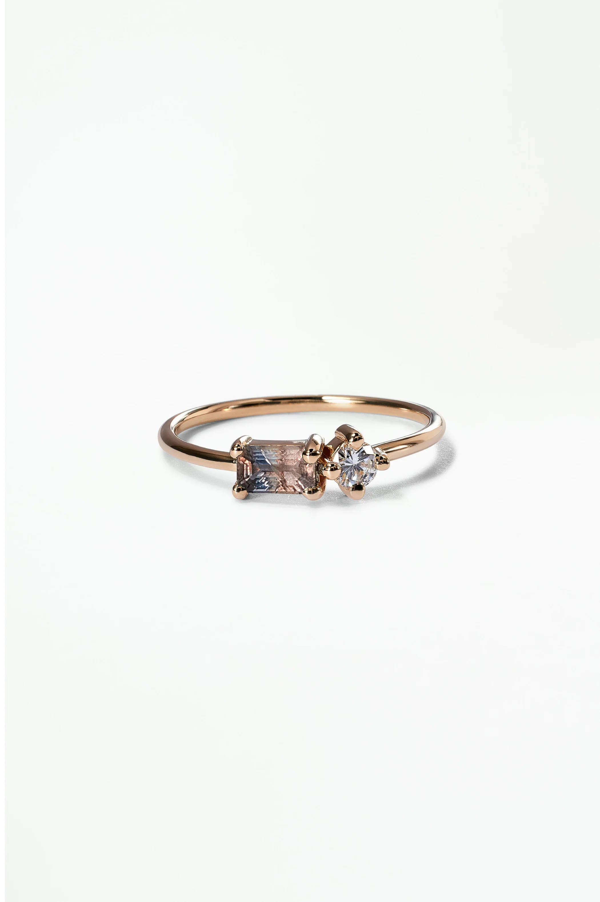 Emerald Cut Sapphire and Diamond Mosaic Ring No. 43 - Image 34