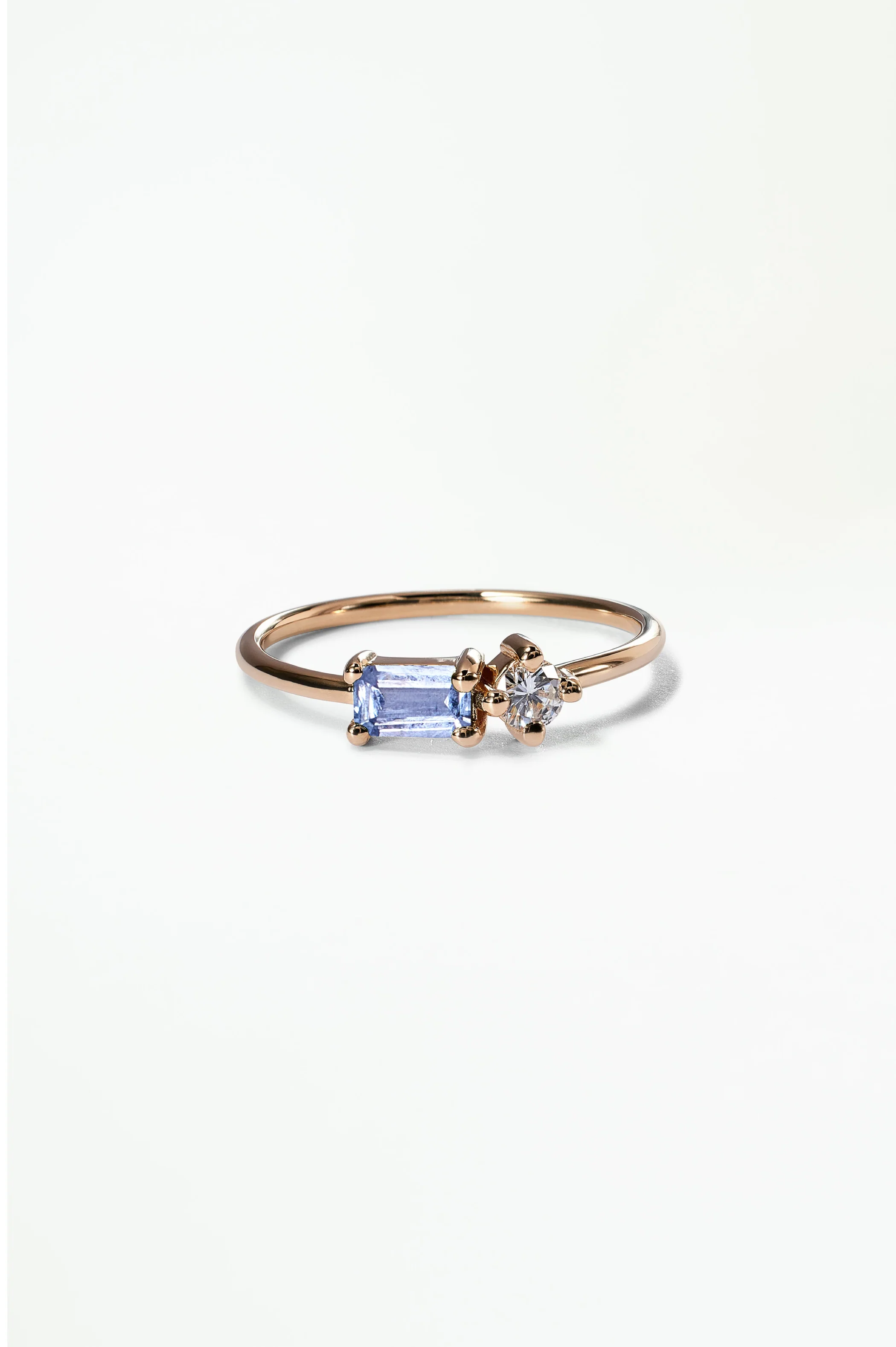 Emerald Cut Sapphire and Diamond Mosaic Ring No. 43 - Image 35