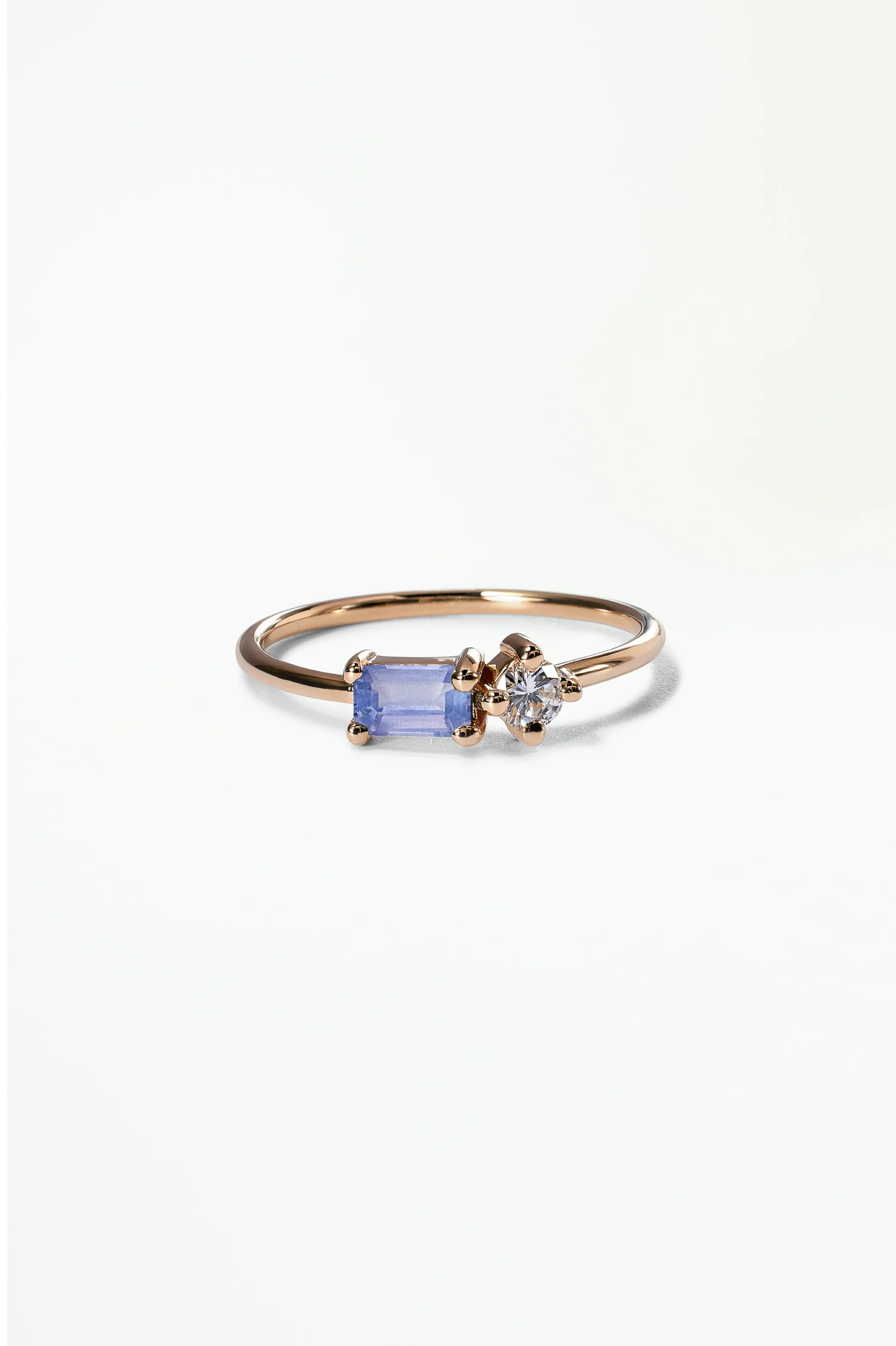 Emerald Cut Sapphire and Diamond Mosaic Ring No. 43 - Image 36