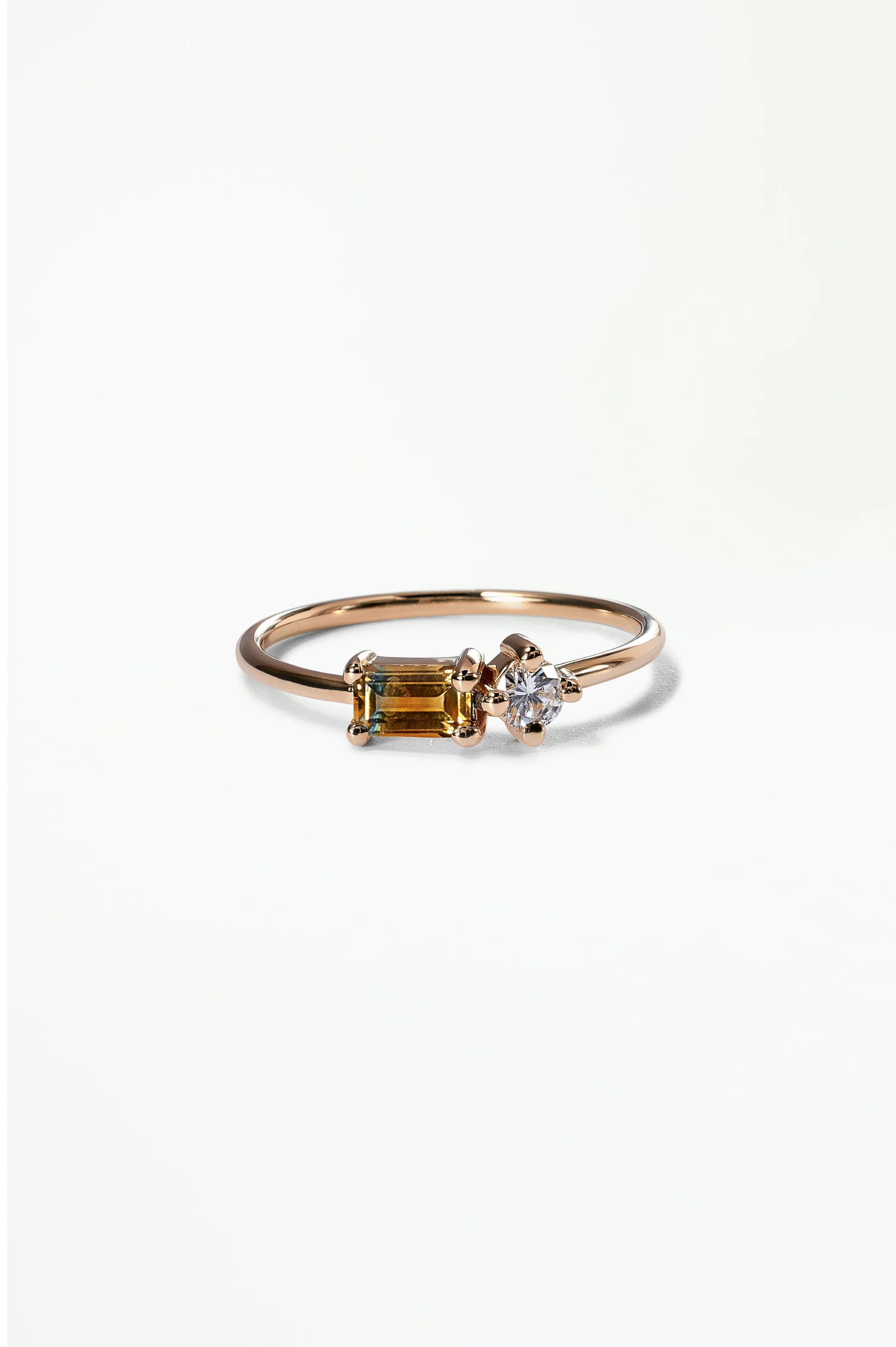 Emerald Cut Sapphire and Diamond Mosaic Ring No. 43 - Image 42