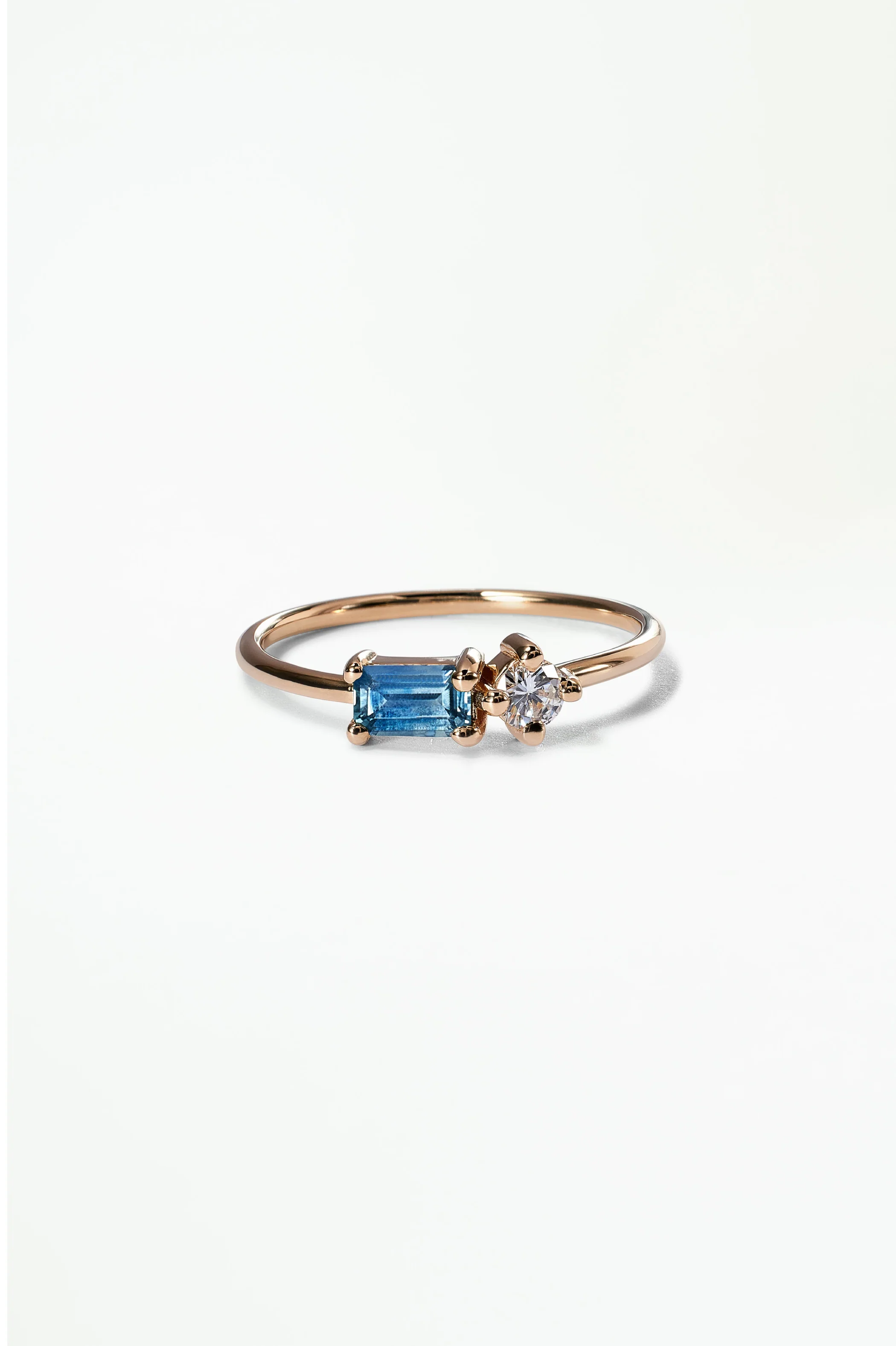 Emerald Cut Sapphire and Diamond Mosaic Ring No. 43 - Image 51