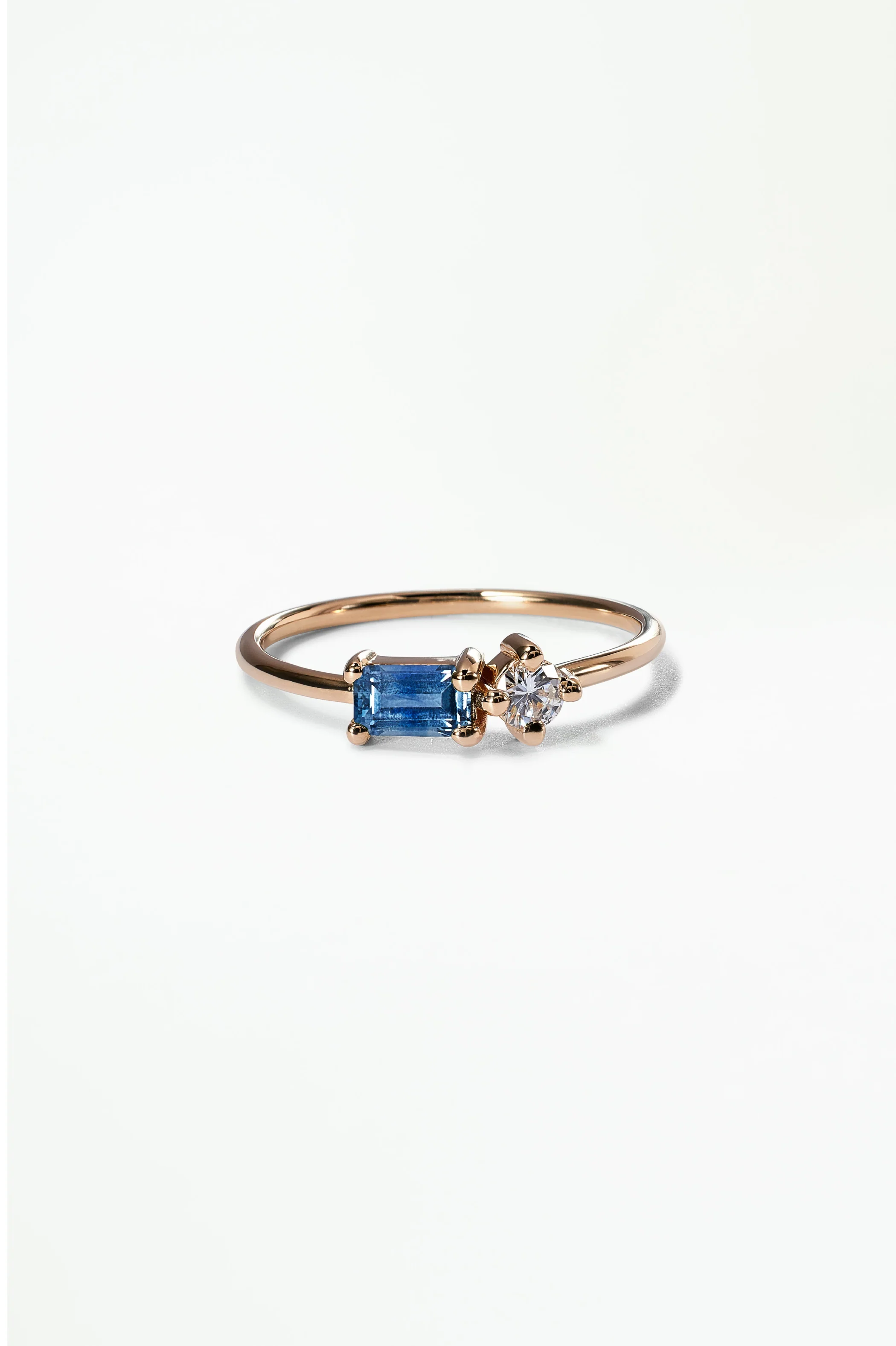 Emerald Cut Sapphire and Diamond Mosaic Ring No. 43 - Image 52
