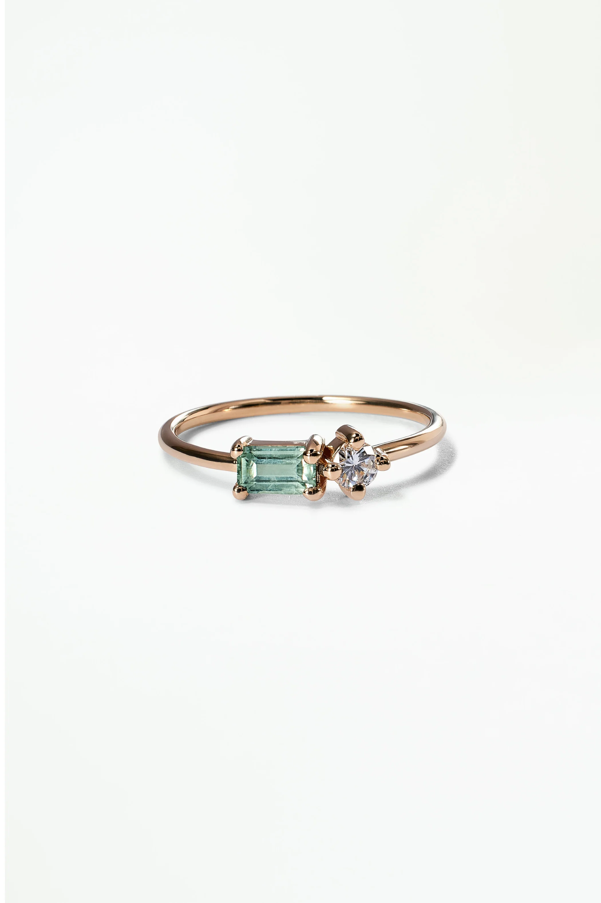 Emerald Cut Sapphire and Diamond Mosaic Ring No. 43 - Image 53