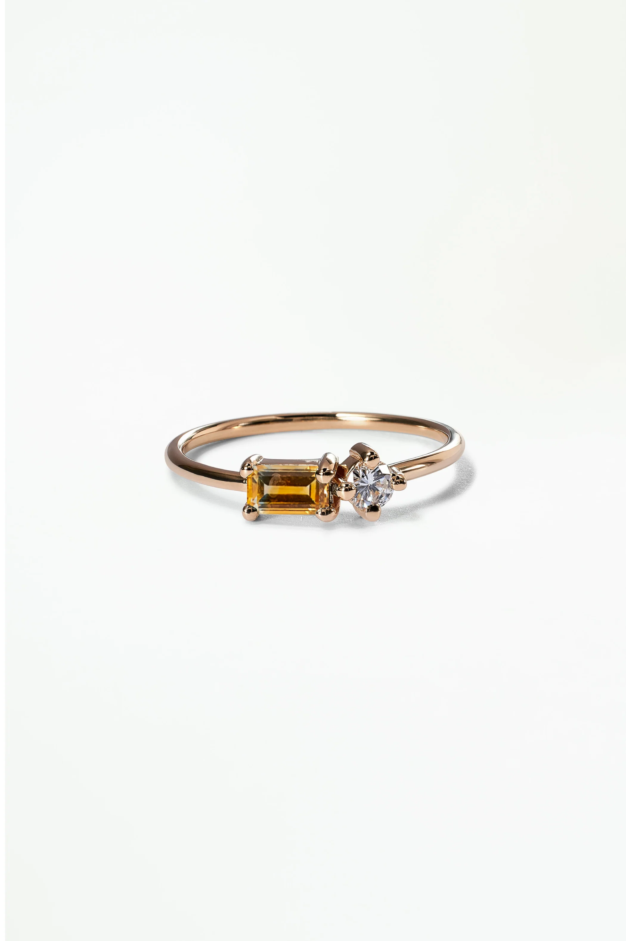 Emerald Cut Sapphire and Diamond Mosaic Ring No. 43 - Image 9