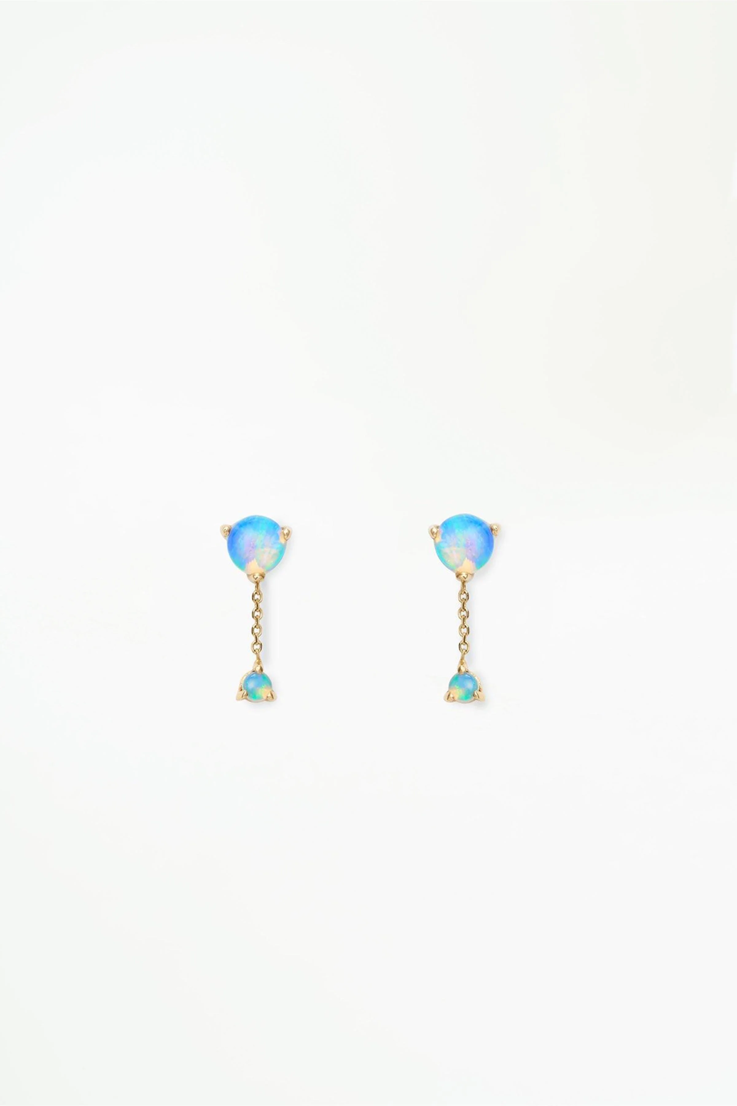 Opal Large Two-Step Chain Earring - Single