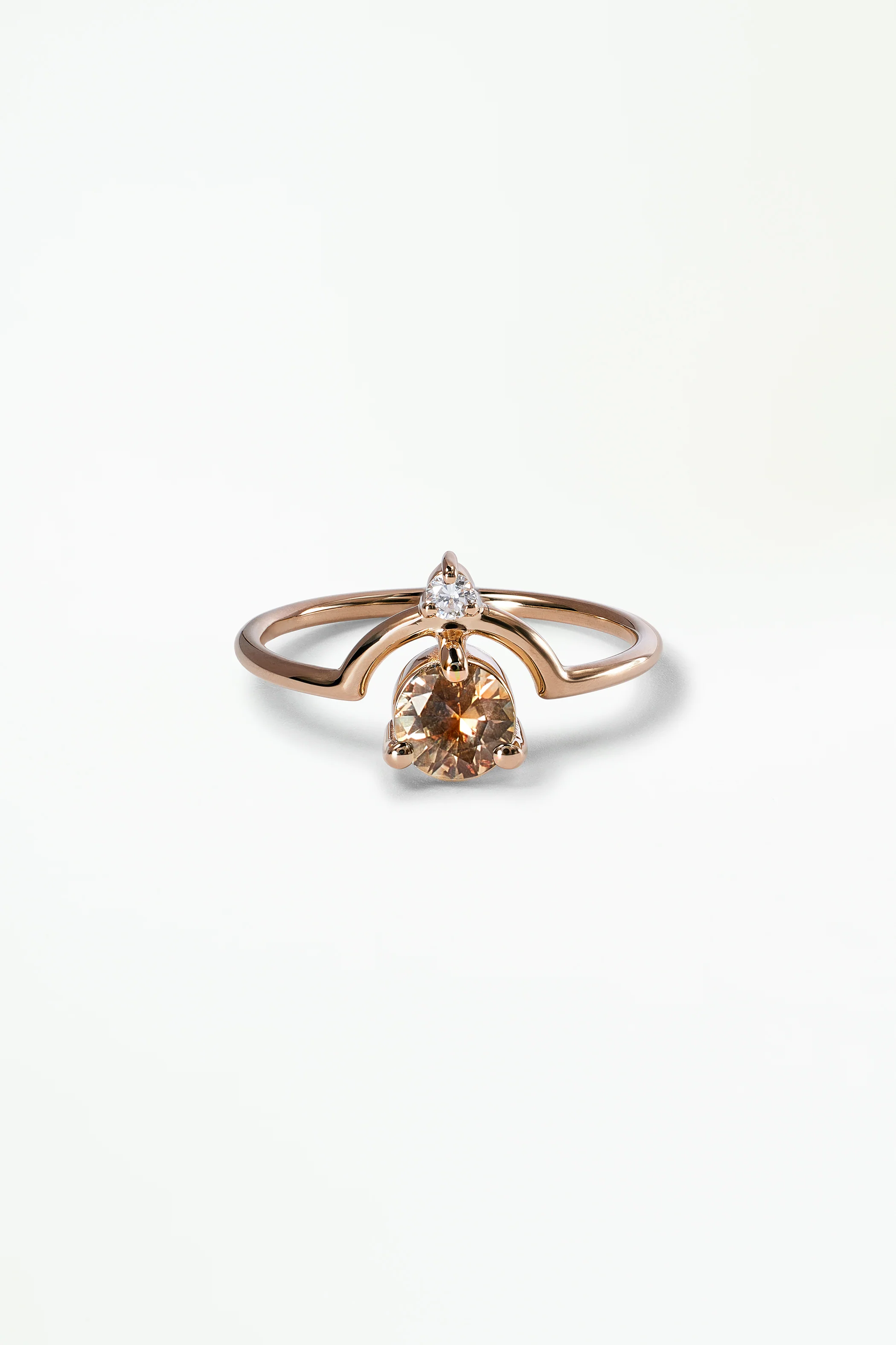 Medium Round Sapphire and Diamond Nestled Ring - Image 20
