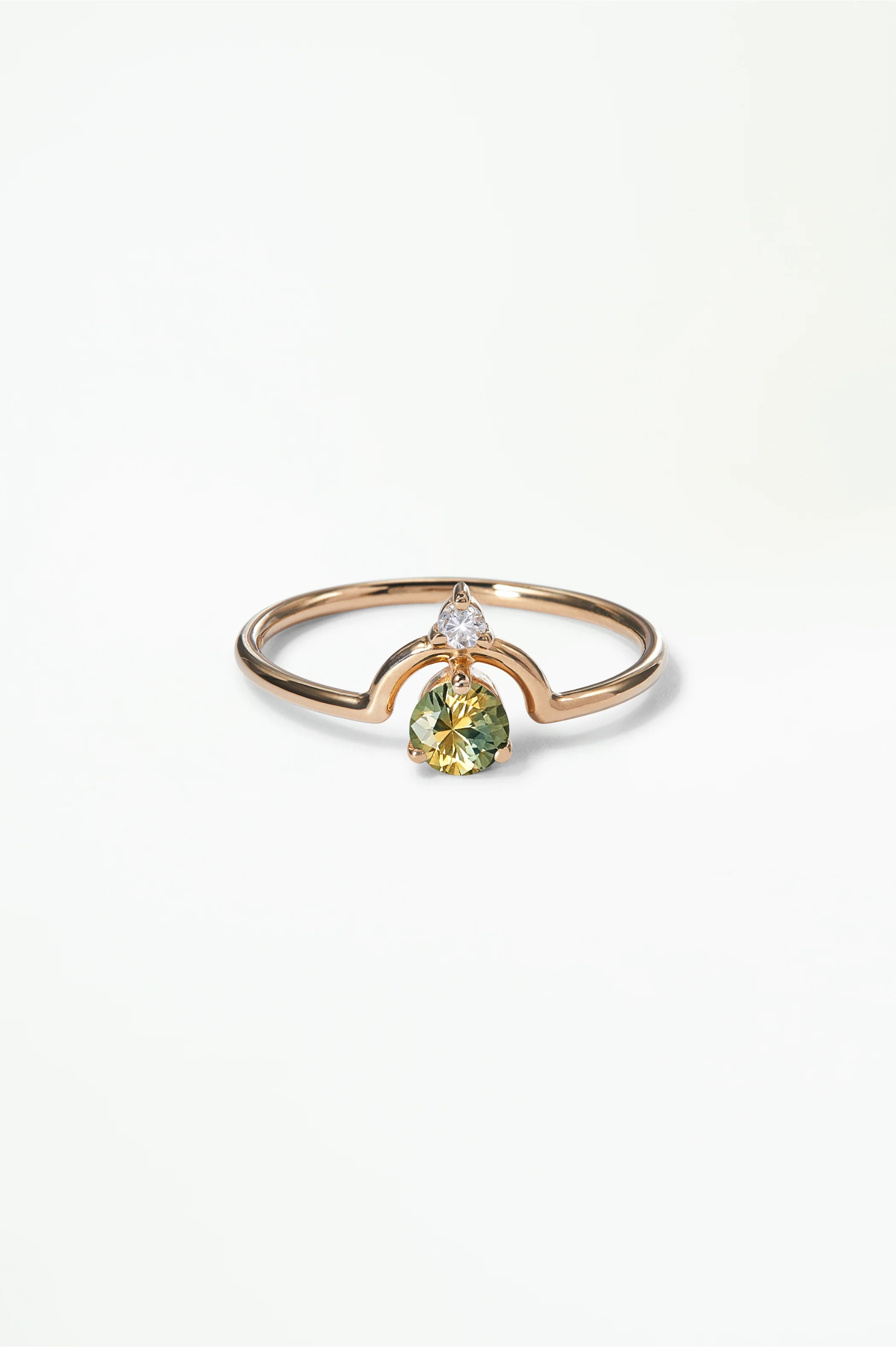 Medium Round Sapphire and Diamond Nestled Ring - Image 24