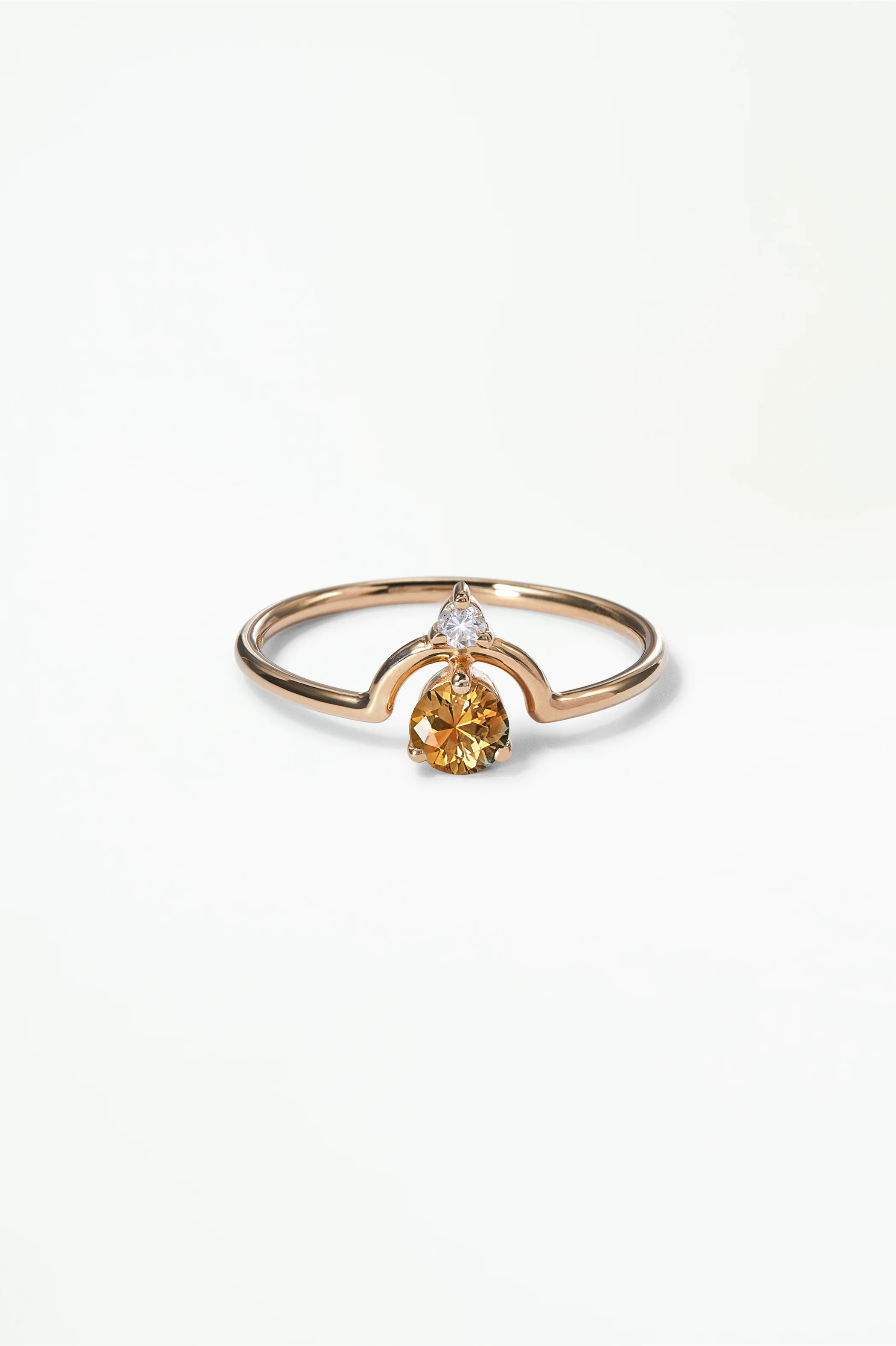 Medium Round Sapphire and Diamond Nestled Ring - Image 26