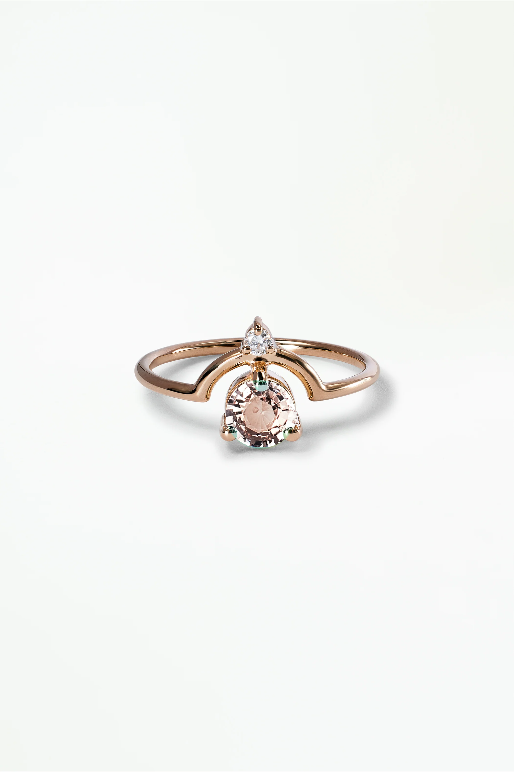 Medium Round Sapphire and Diamond Nestled Ring - Image 38