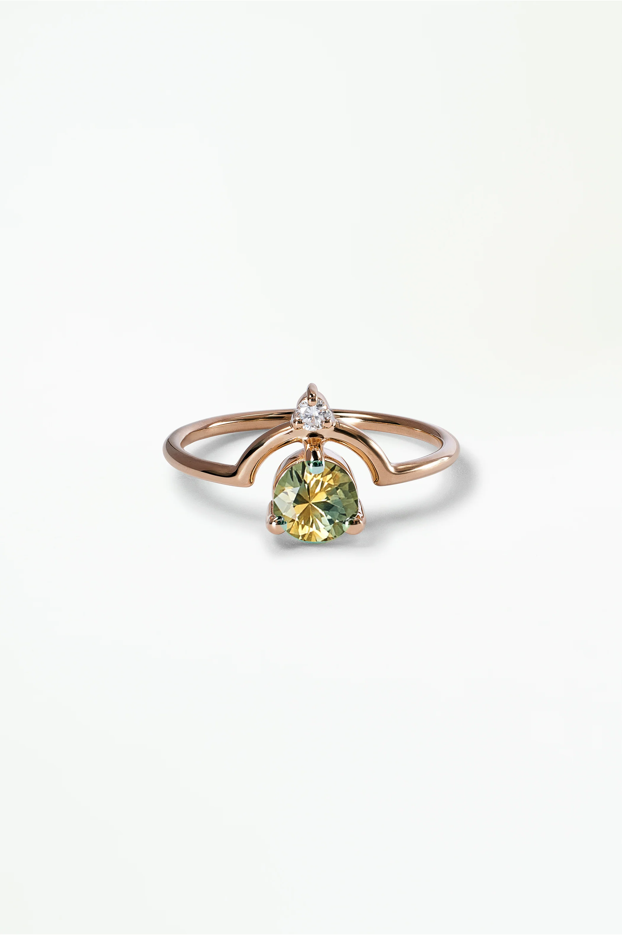 Medium Round Sapphire and Diamond Nestled Ring - Image 41