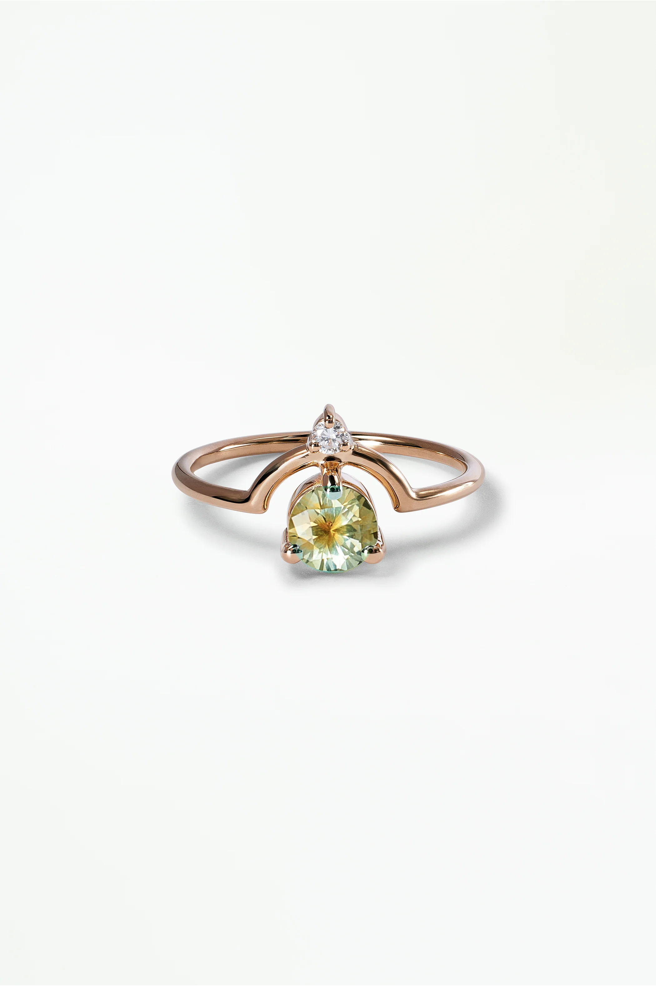 Medium Round Sapphire and Diamond Nestled Ring - Image 42