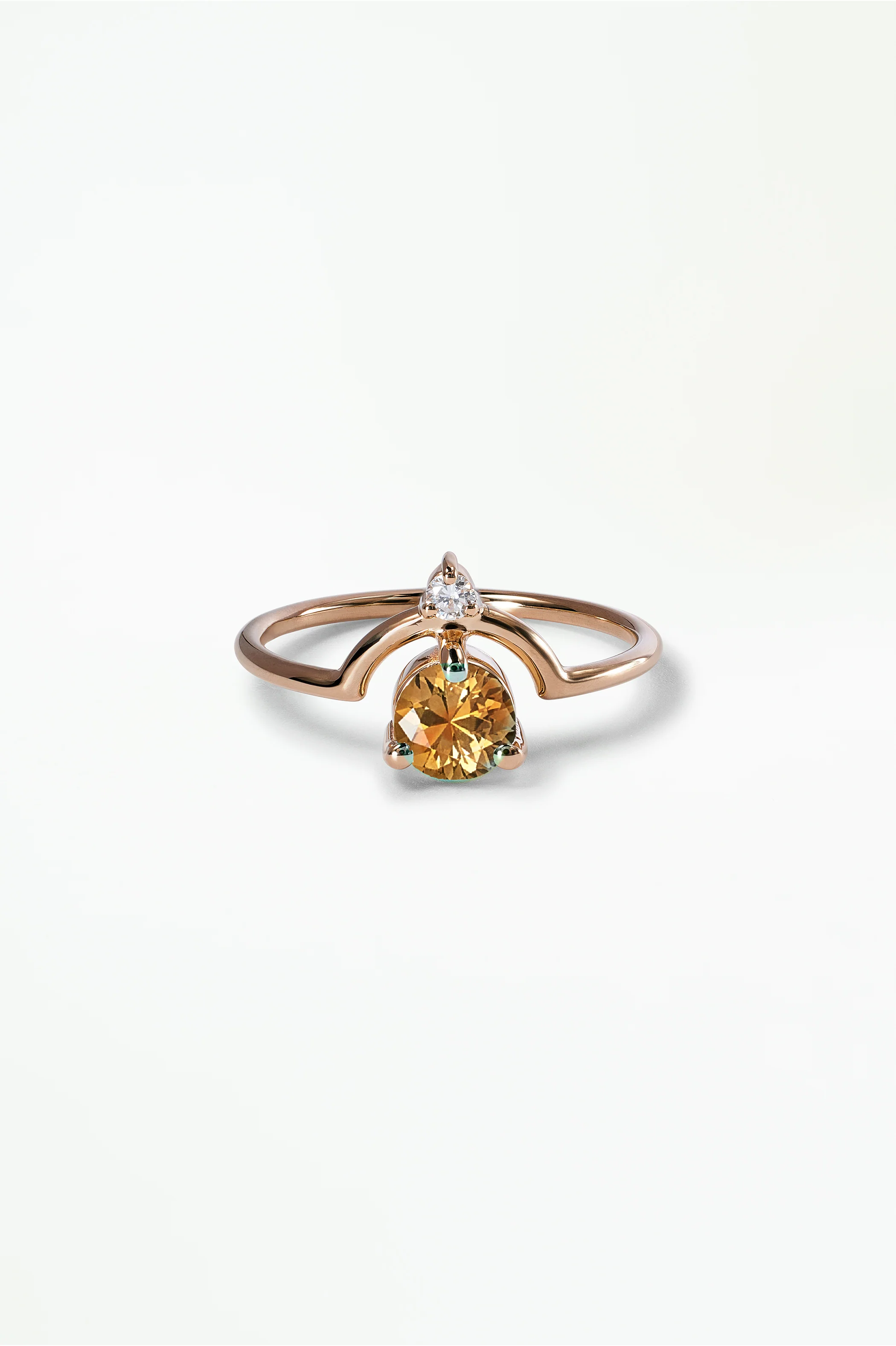Medium Round Sapphire and Diamond Nestled Ring - Image 43