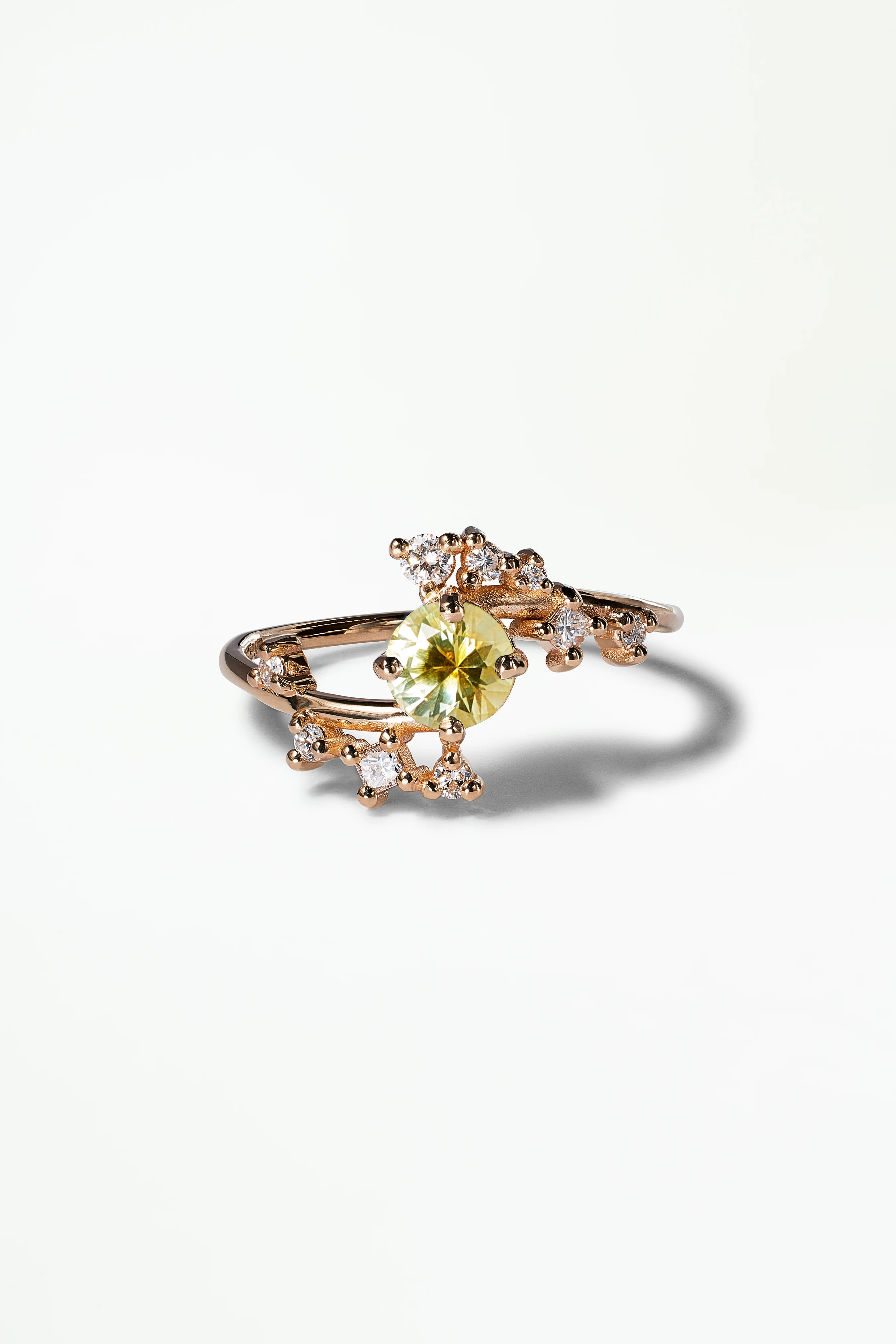 Medium Round Sapphire Celestial Ring - Image 13