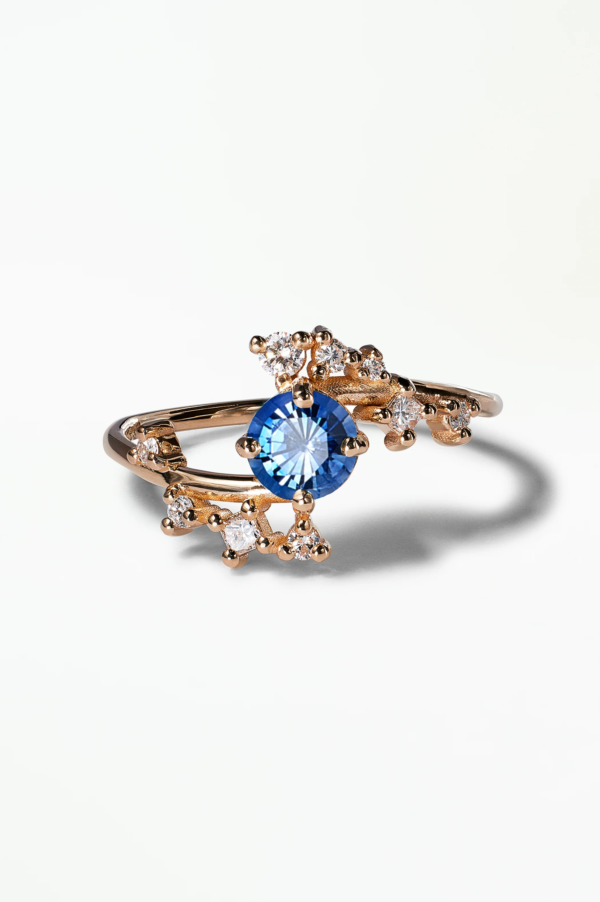 Medium Round Sapphire Celestial Ring - Image 25