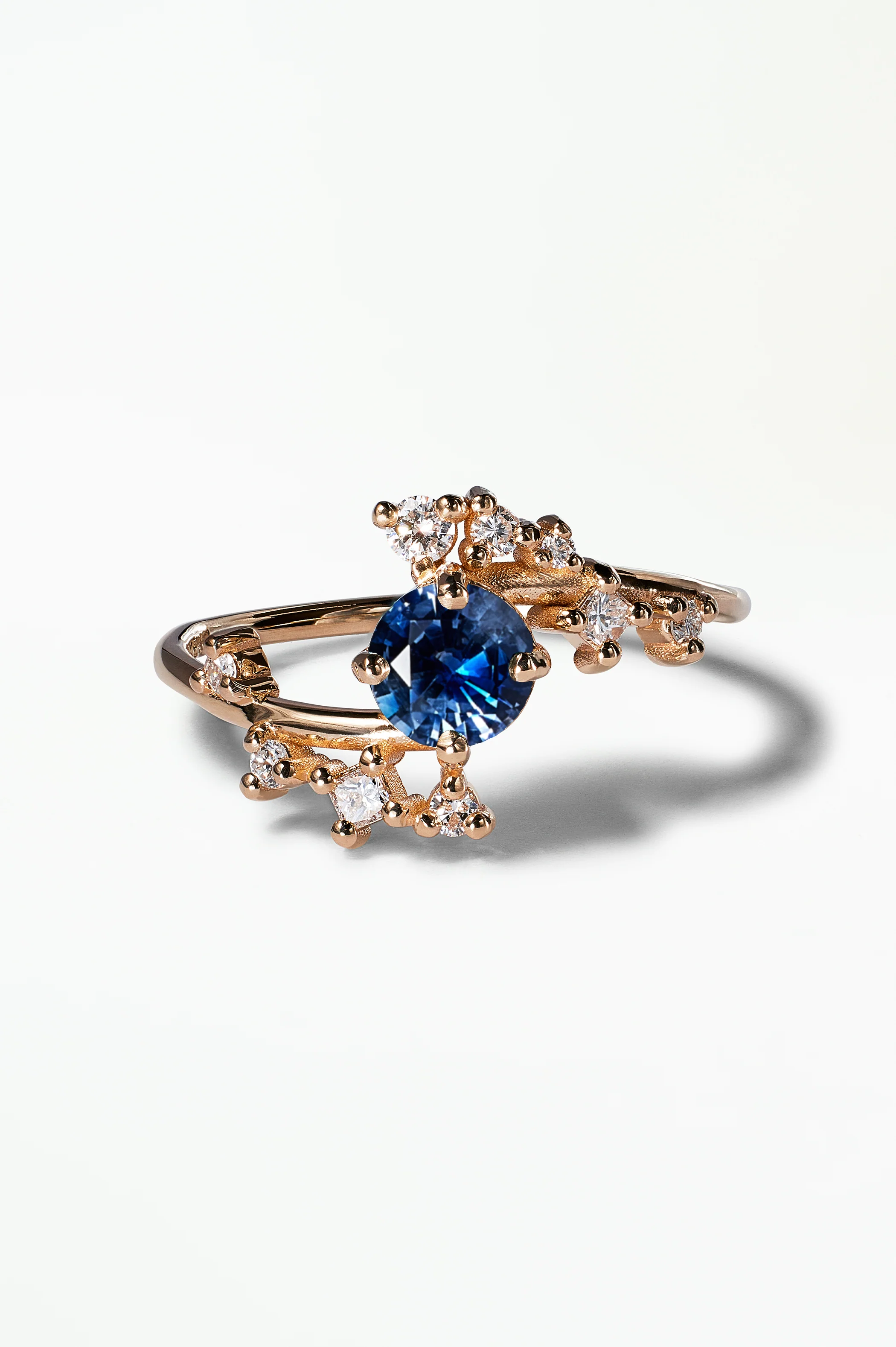 Medium Round Sapphire Celestial Ring - Image 28