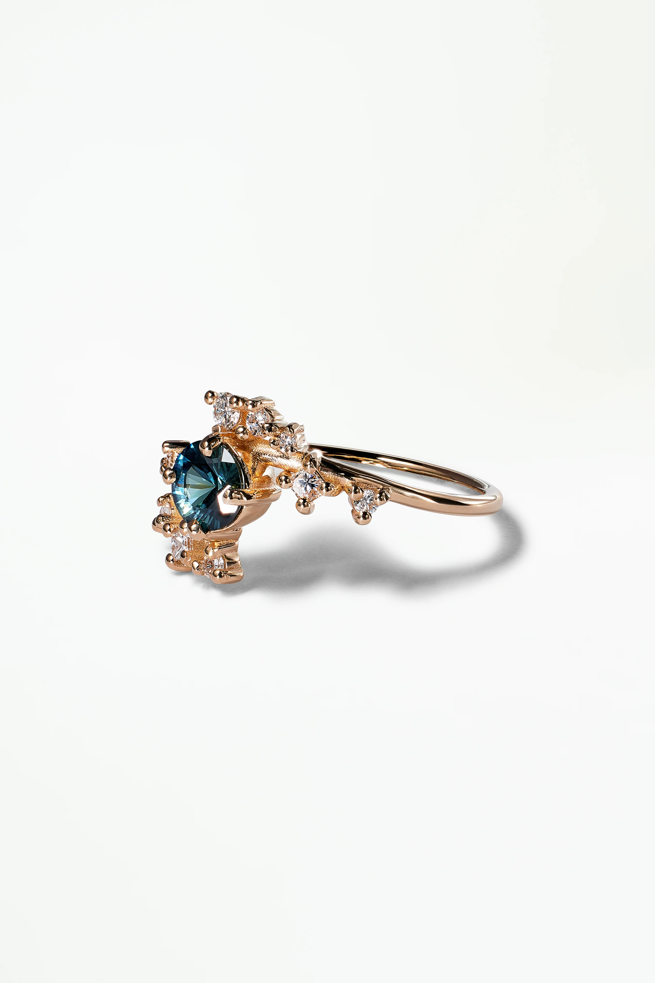 Medium Round Sapphire Celestial Ring - Image 4