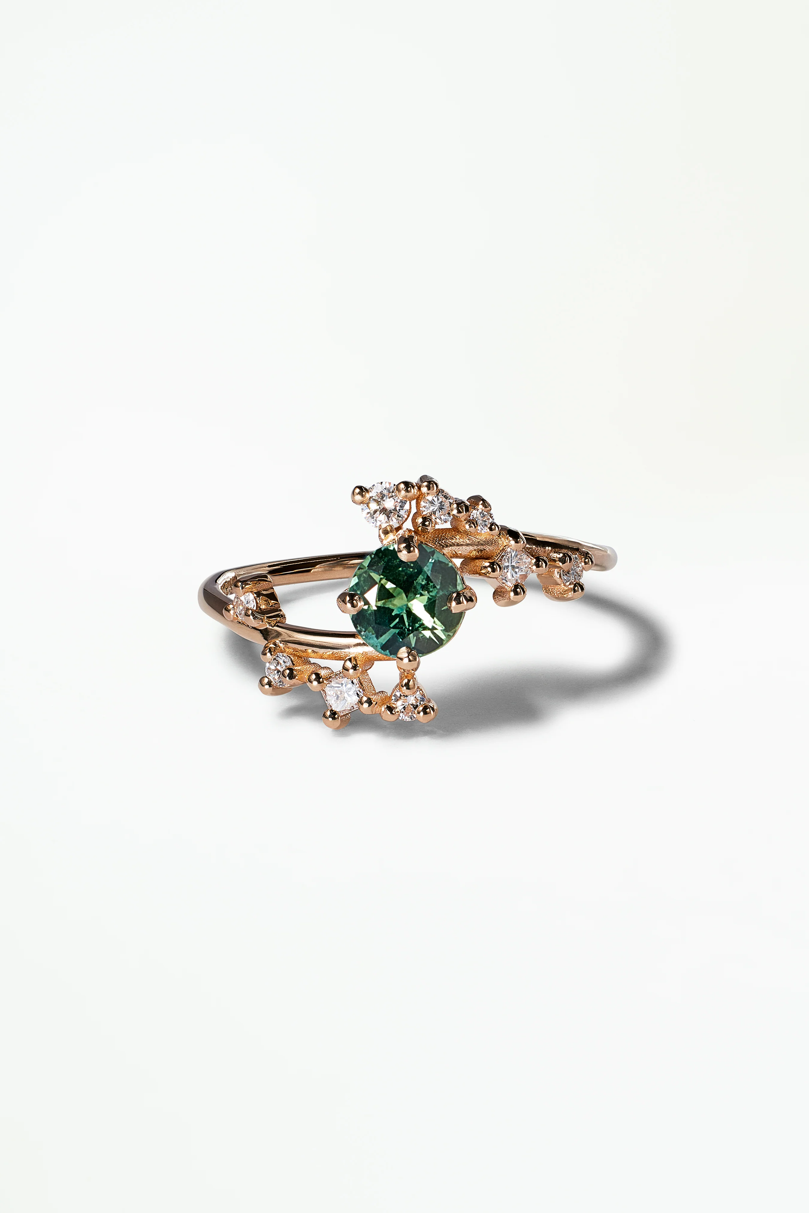 Medium Round Sapphire Celestial Ring - Image 7
