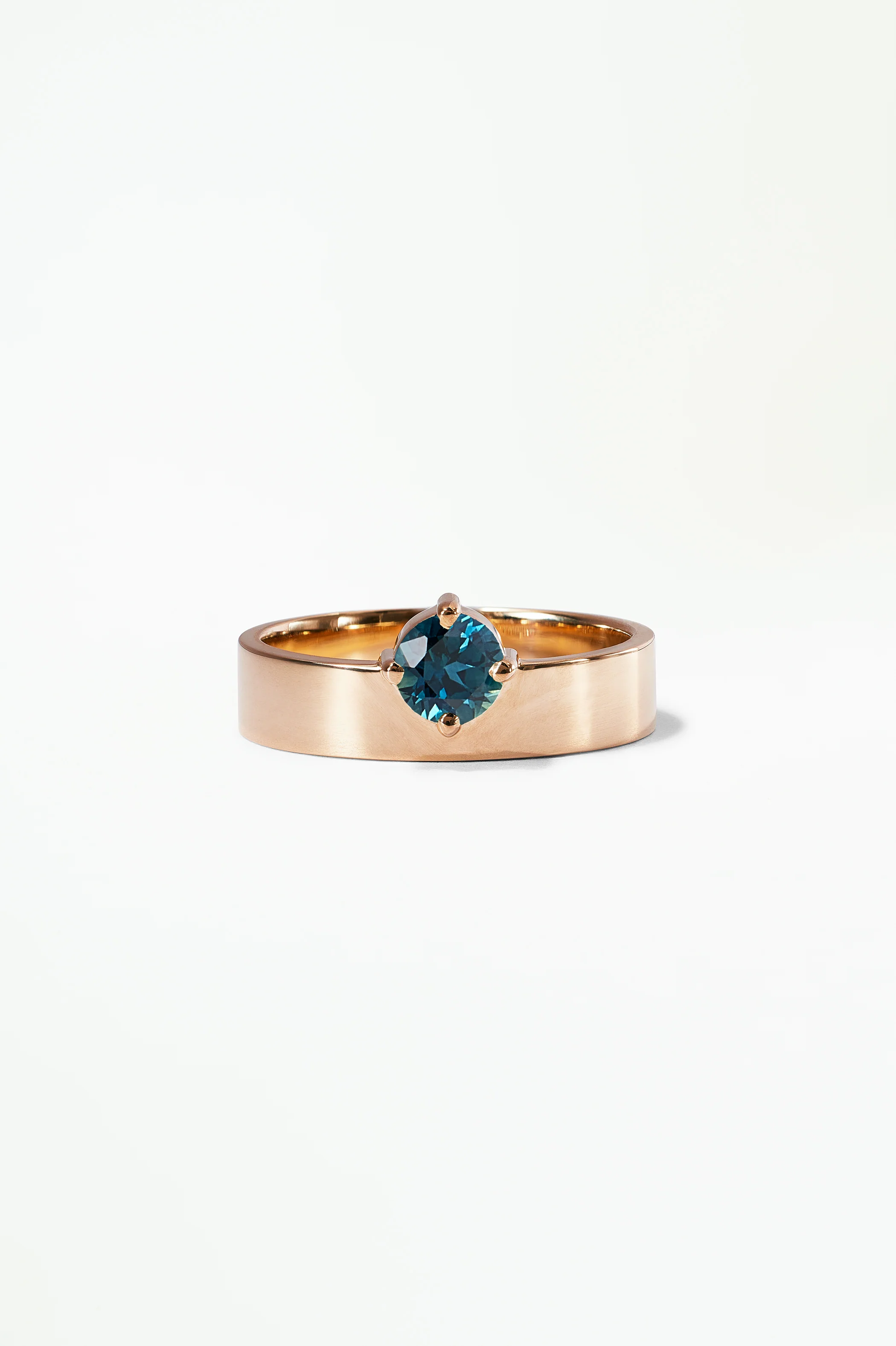 Medium Round Sapphire Monolith Ring - Image 13