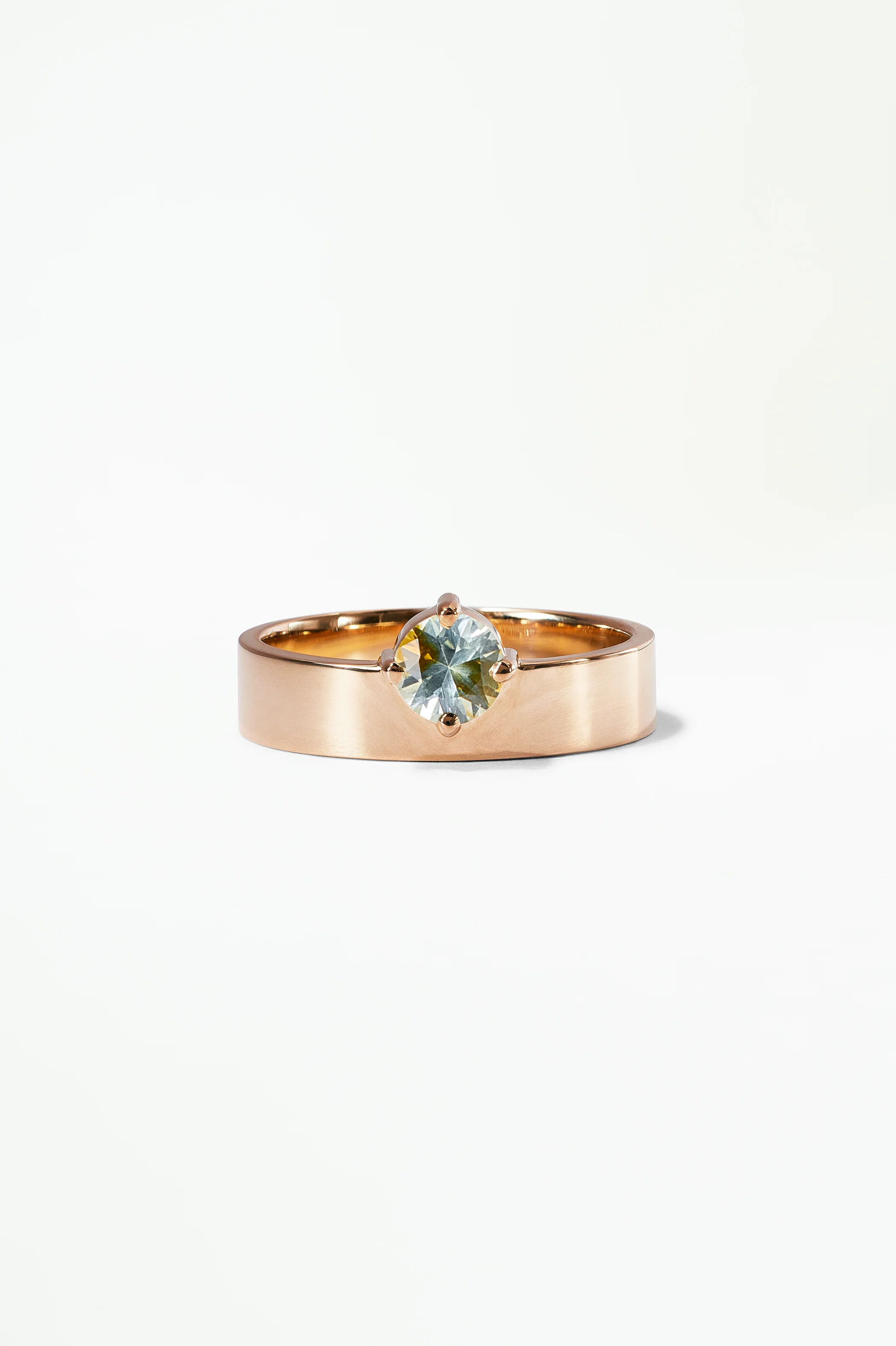 Medium Round Sapphire Monolith Ring - Image 8
