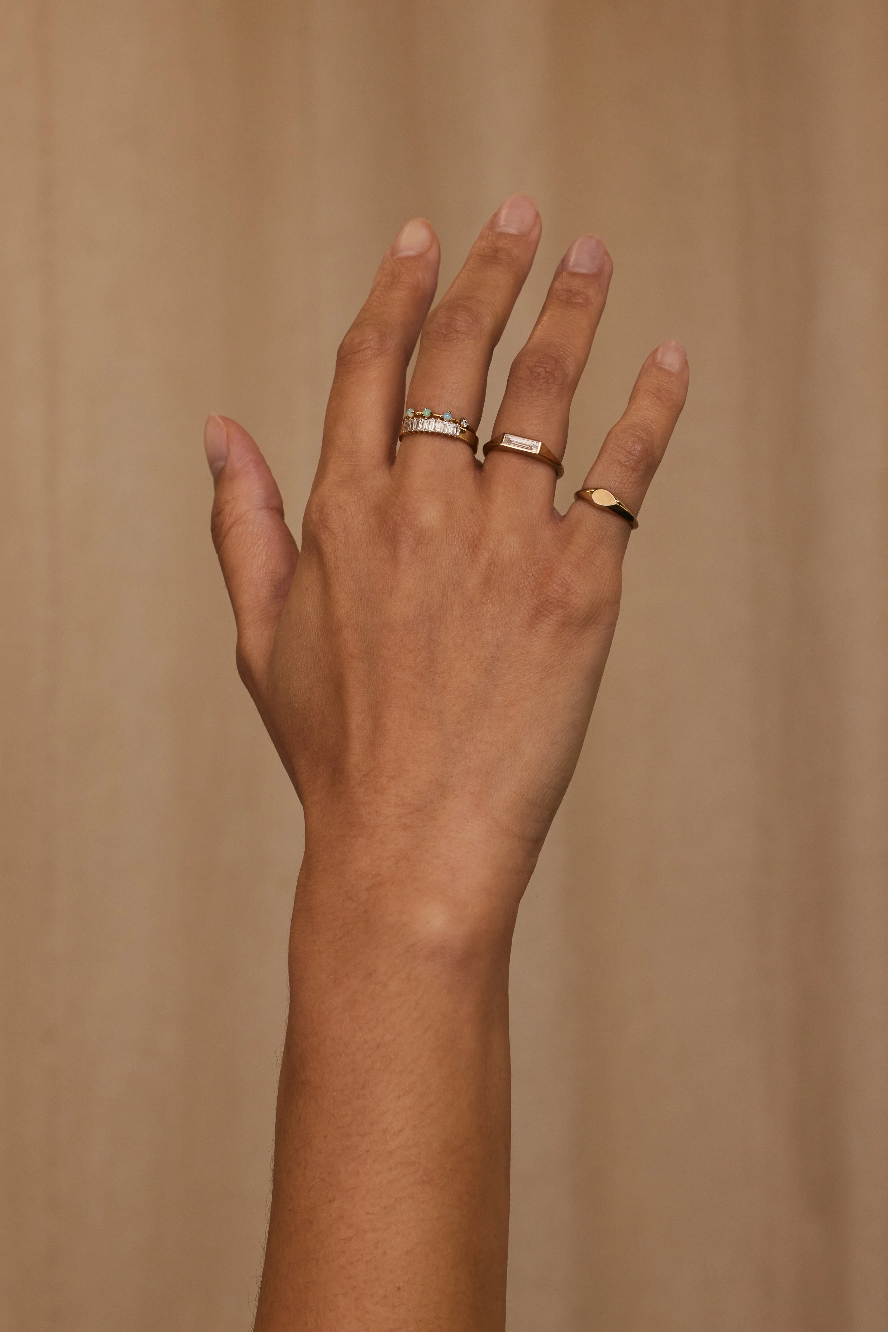 One of a Kind Baguette Cut Diamond Signet Ring No. 48 - Image 3
