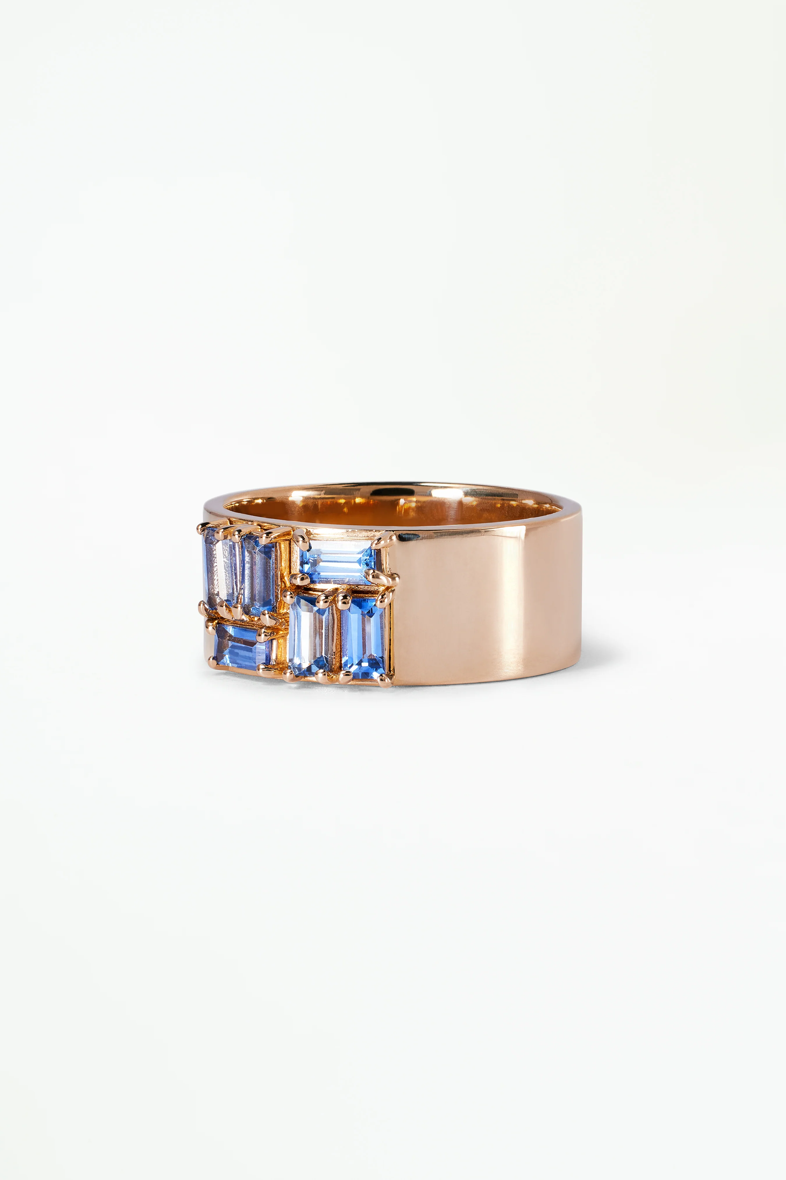 One of a Kind Baguette Cut Sapphire Menhir Ring No. 2 - Image 3