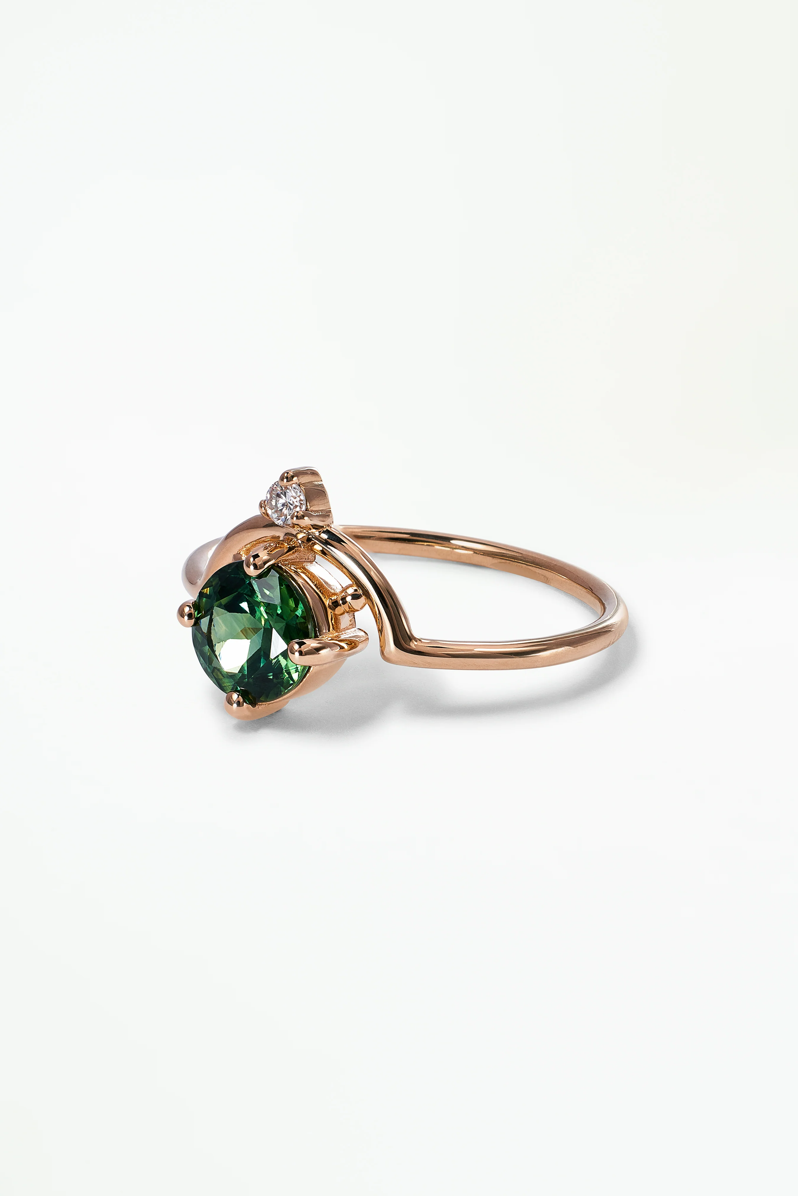 One of a Kind Brilliant Cut Sapphire and Diamond Nestled Ring No. 19 - Image 3