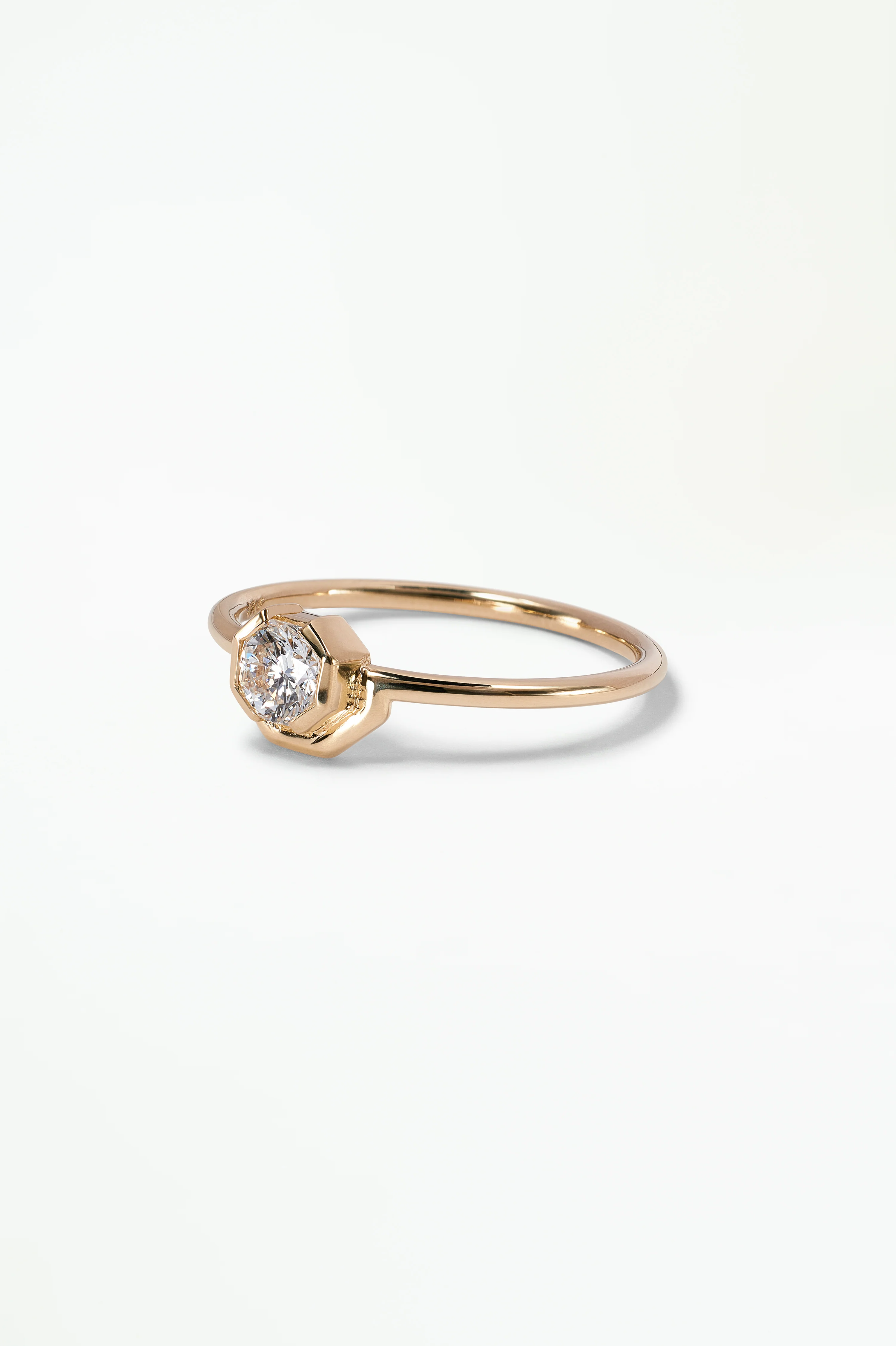 One of a Kind Brilliant Octagon Cut Diamond Nestled Ring No. 8 - Image 3