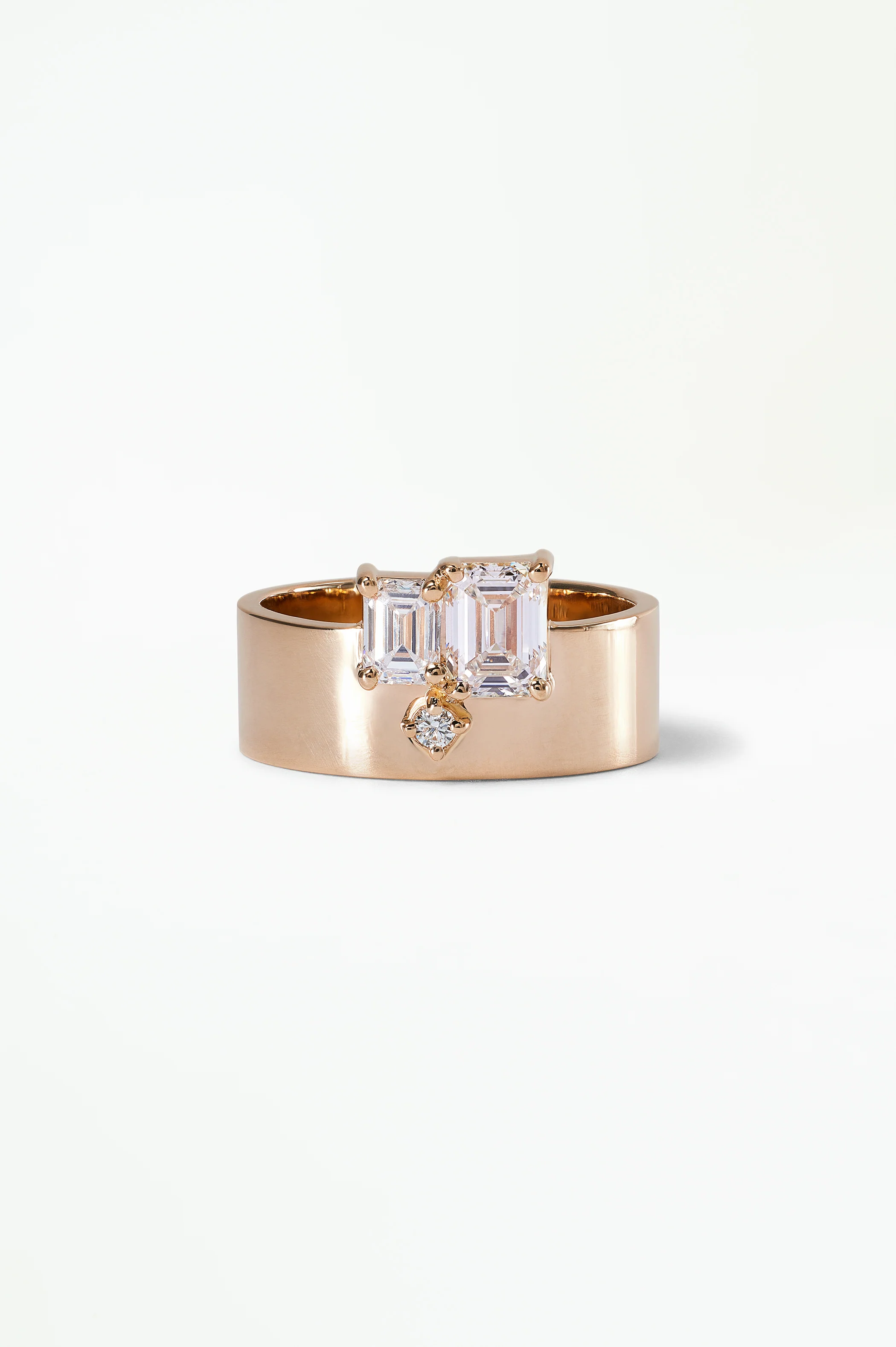 One of a Kind Emerald Cut Diamond Bricolage Ring No. 22