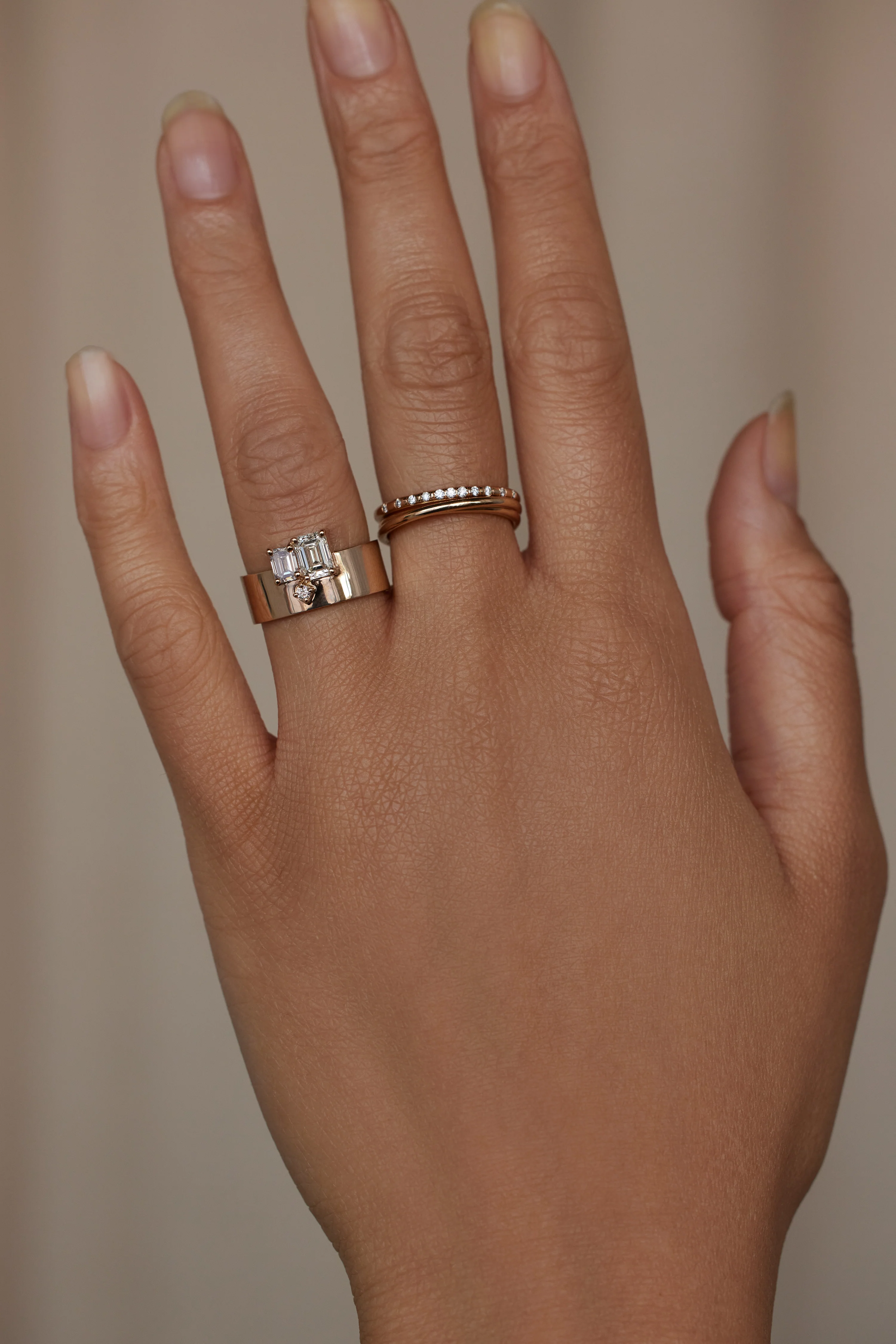 One of a Kind Emerald Cut Diamond Bricolage Ring No. 22 - Image 2