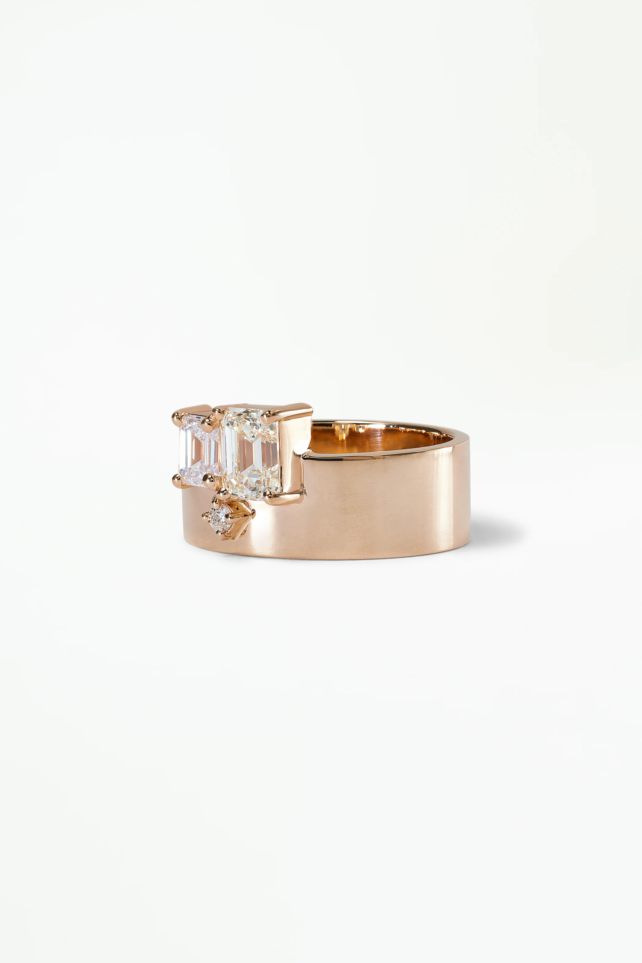 One of a Kind Emerald Cut Diamond Bricolage Ring No. 22 - Image 3