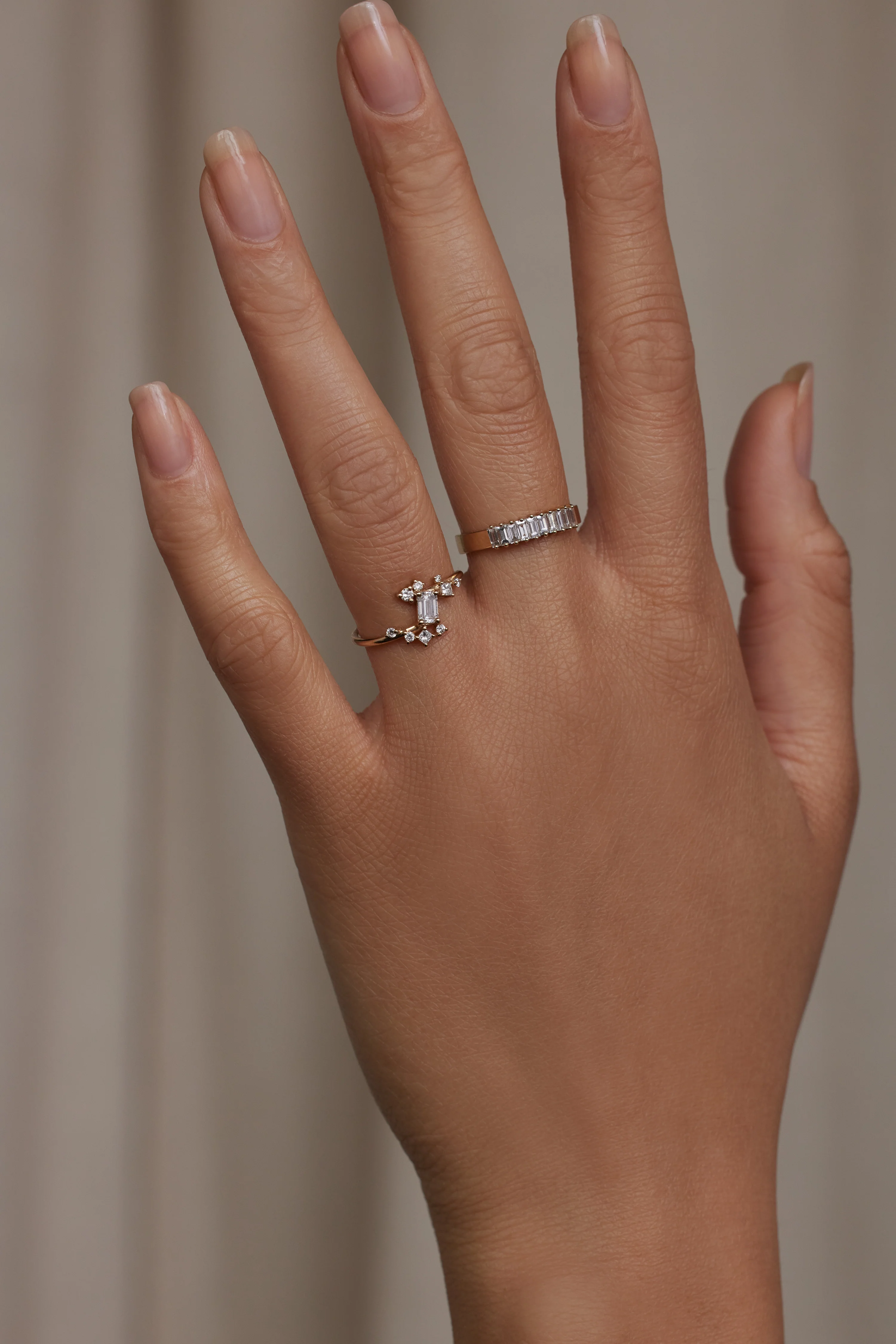 Limited Edition Emerald Cut Diamond Celestial Ring No. 3 - Image 2