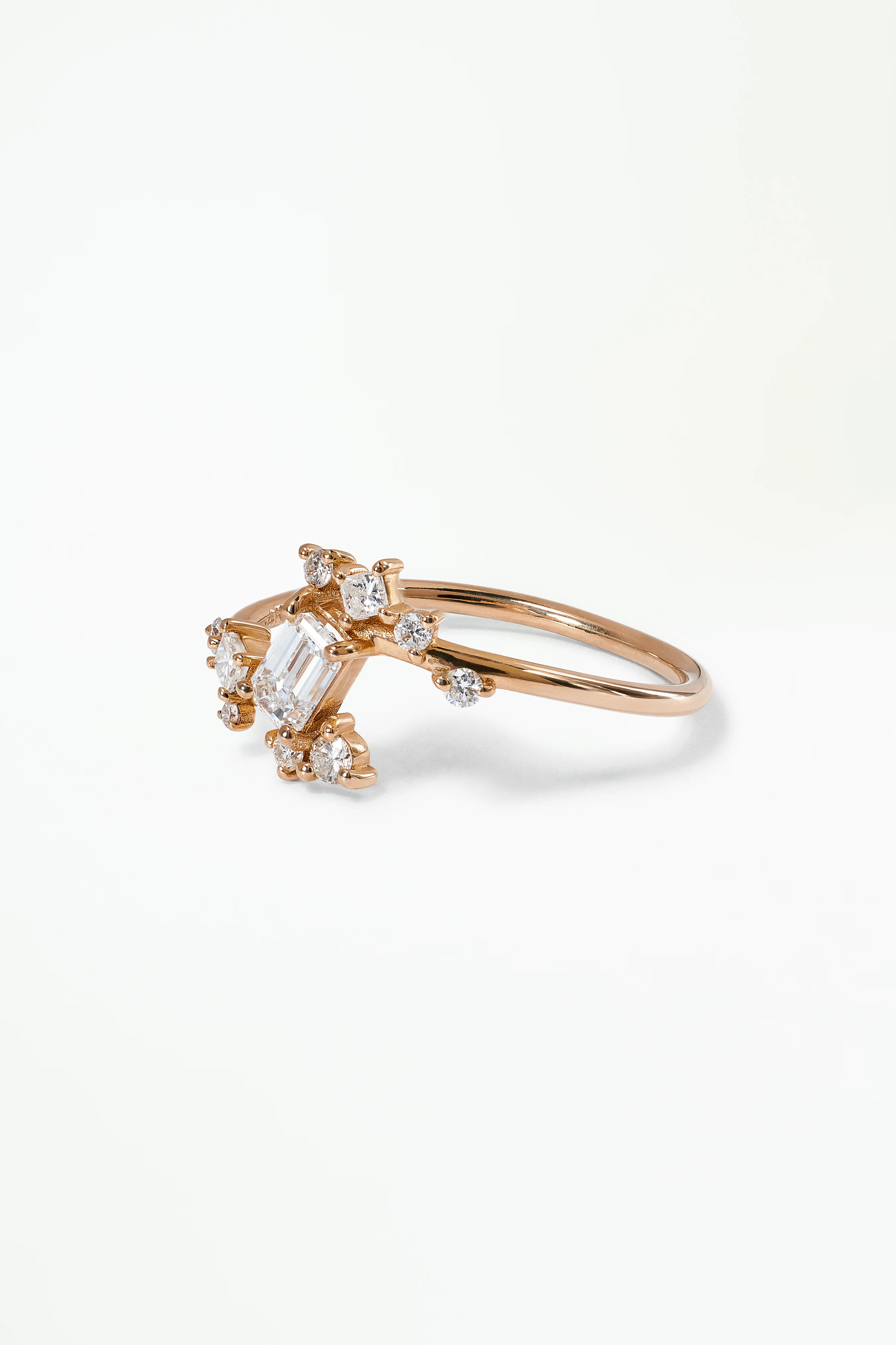 Limited Edition Emerald Cut Diamond Celestial Ring No. 3 - Image 3