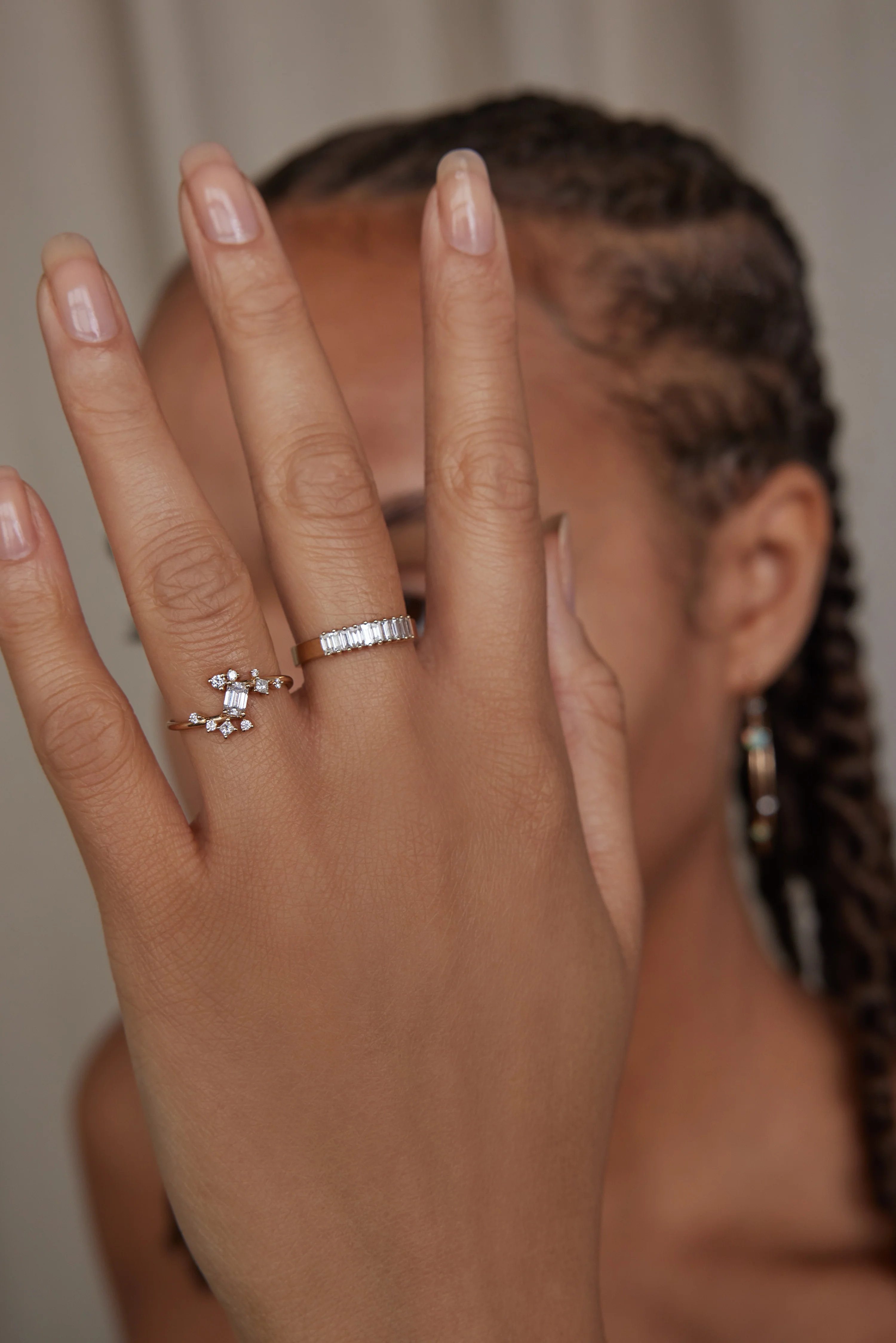 Limited Edition Emerald Cut Diamond Celestial Ring No. 3 - Image 4