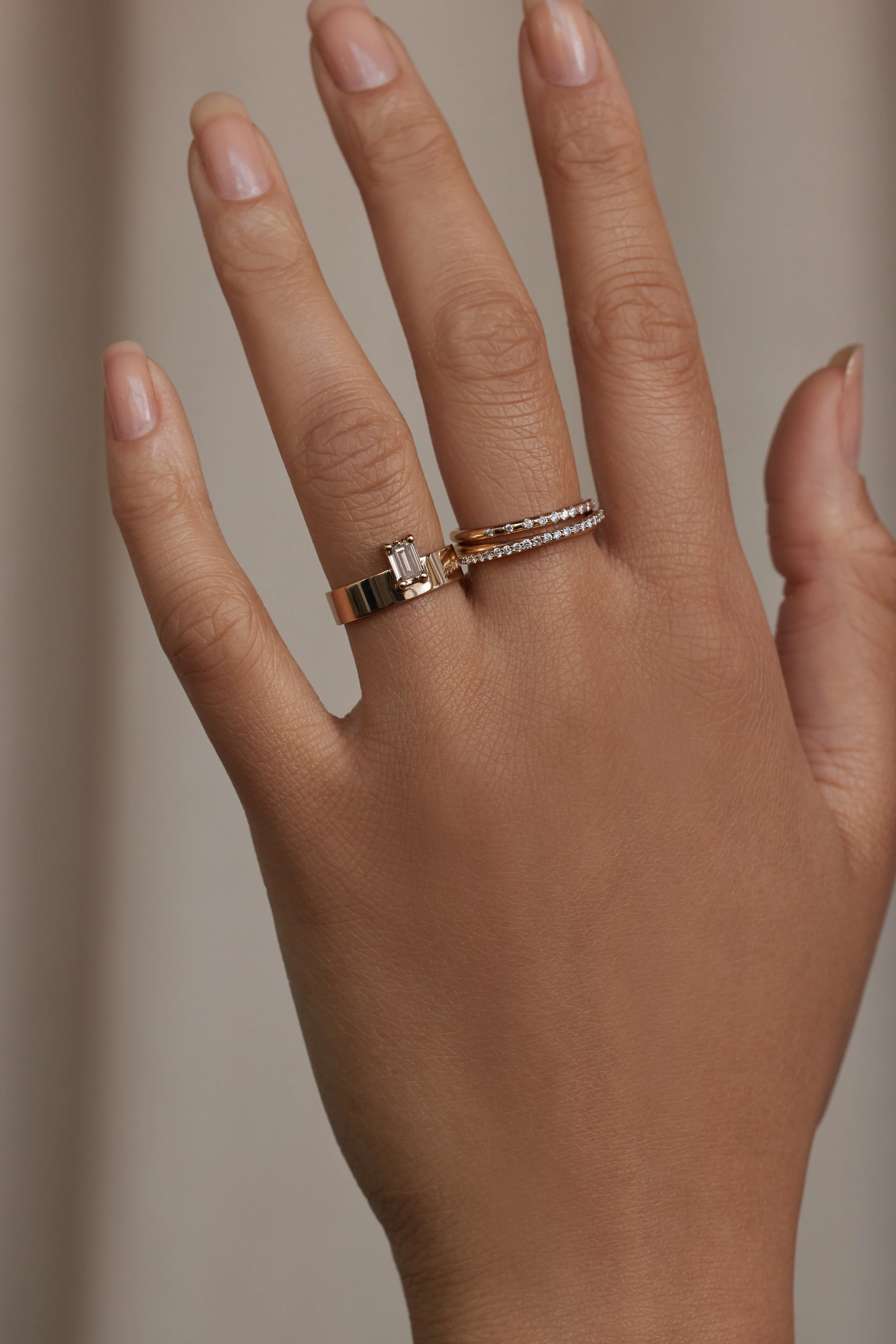 One of a Kind Emerald Cut Diamond Monolith Ring No. 39 - Image 2