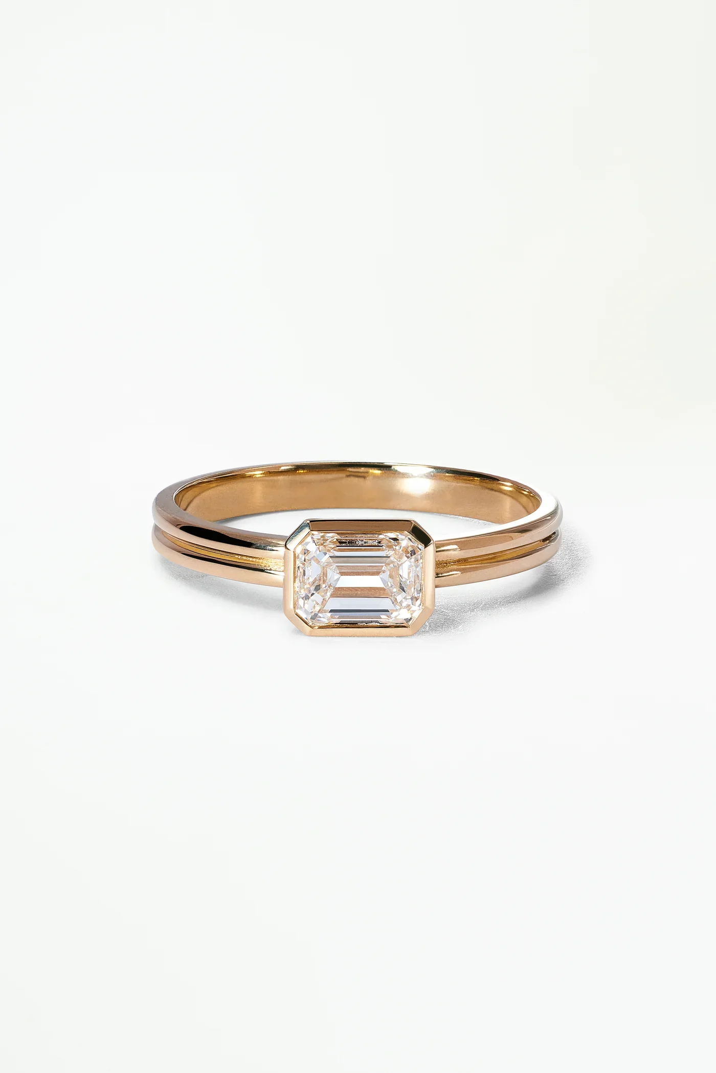 One Of A Kind Emerald Cut Diamond Solitaire Ring No. 9