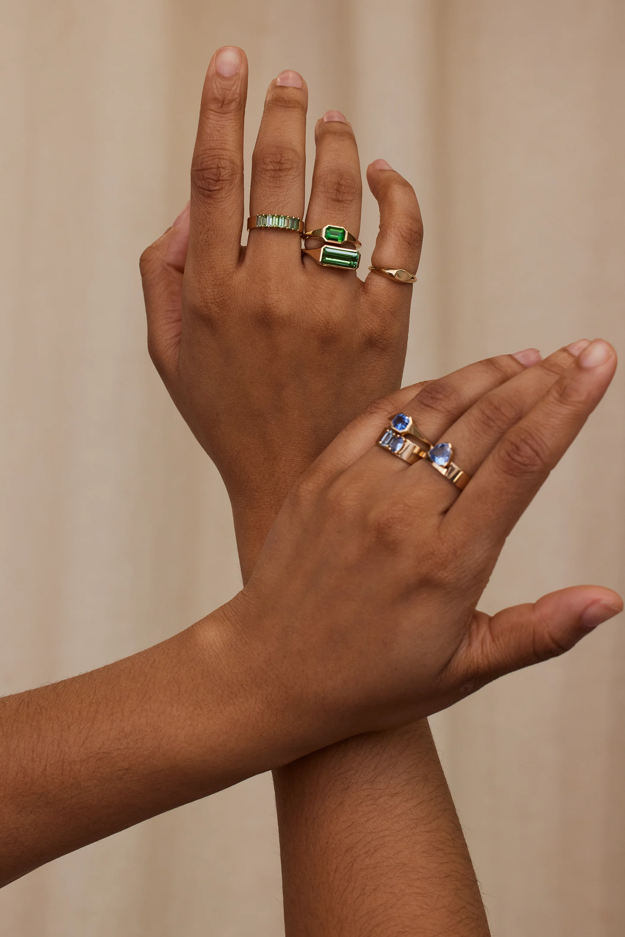 One of a Kind Emerald Cut Green Tourmaline Signet Ring No. 46 - Image 5